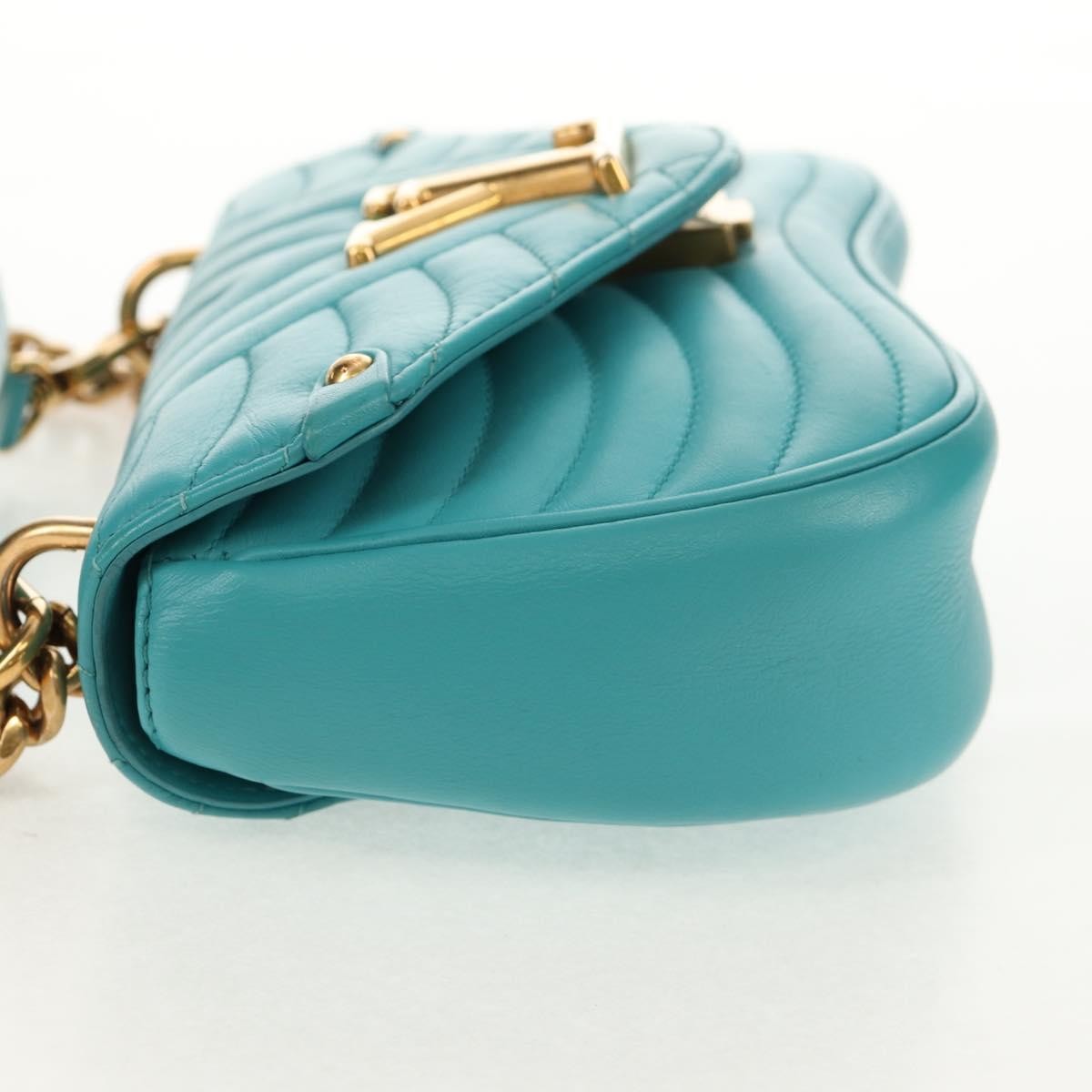 Louis Vuitton New Wave Chain Quilted Leather Blue Leather Shoulder Bag Bag (Pre-Owned)