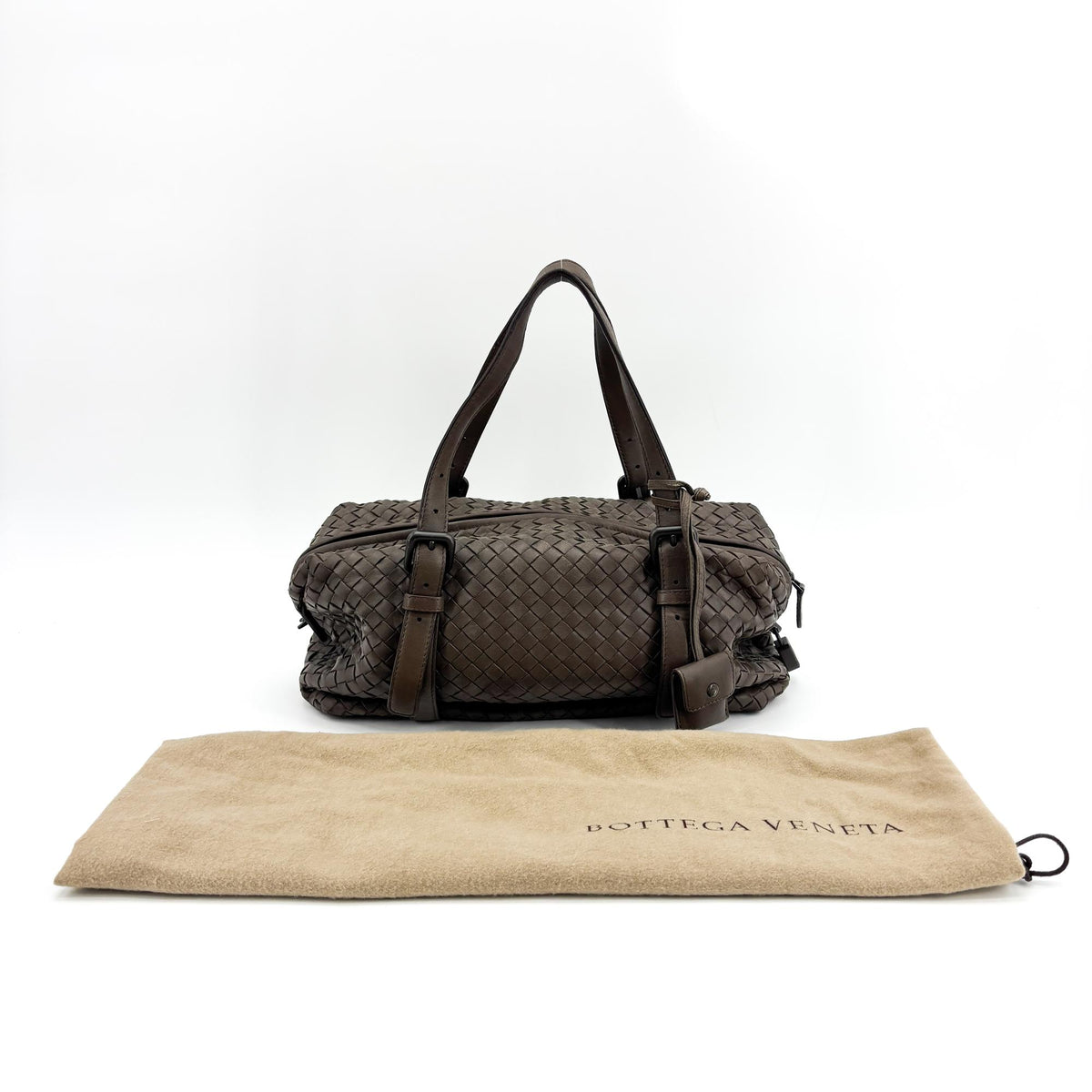 Bottega Veneta Montaigne Handle Intrecciato Nappa Brown Other Handbag (Pre-Owned)