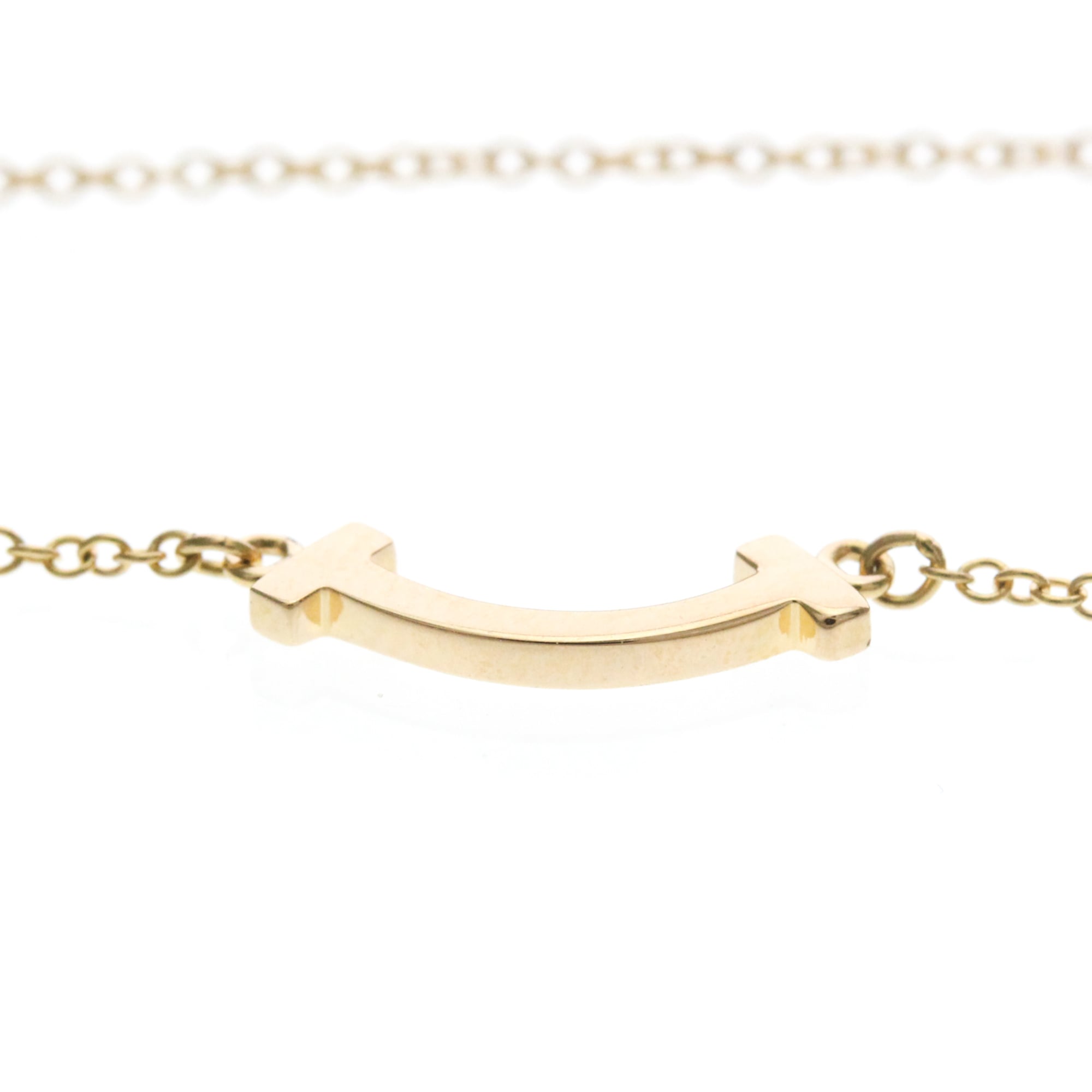 Tiffany & Co. T Smile Pendant 18K Rose Gold Pink Pink_Gold Necklace Jewelry (Pre-Owned)