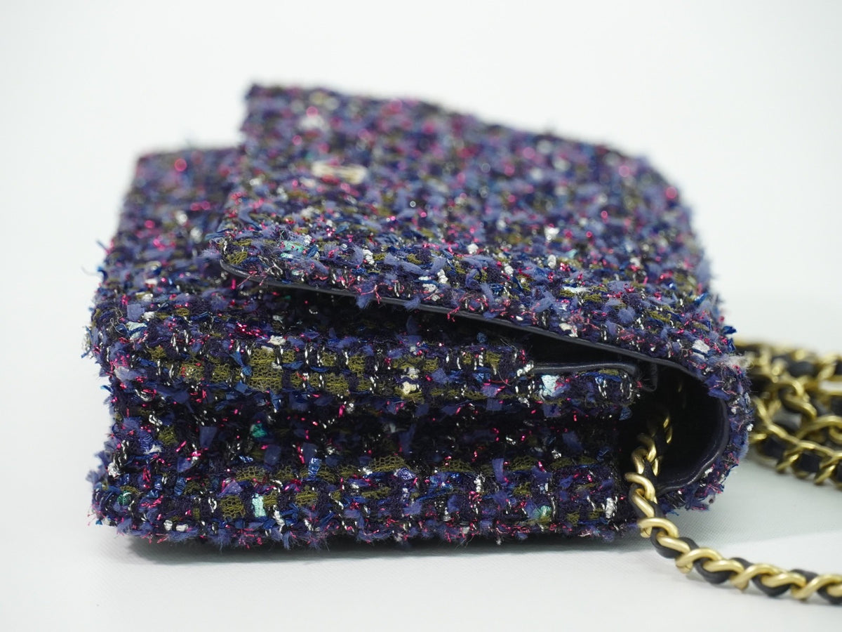 Chanel Wallet On Chain Tweed Multicolour Tweed Shoulder Bag Bag (Pre-Owned)