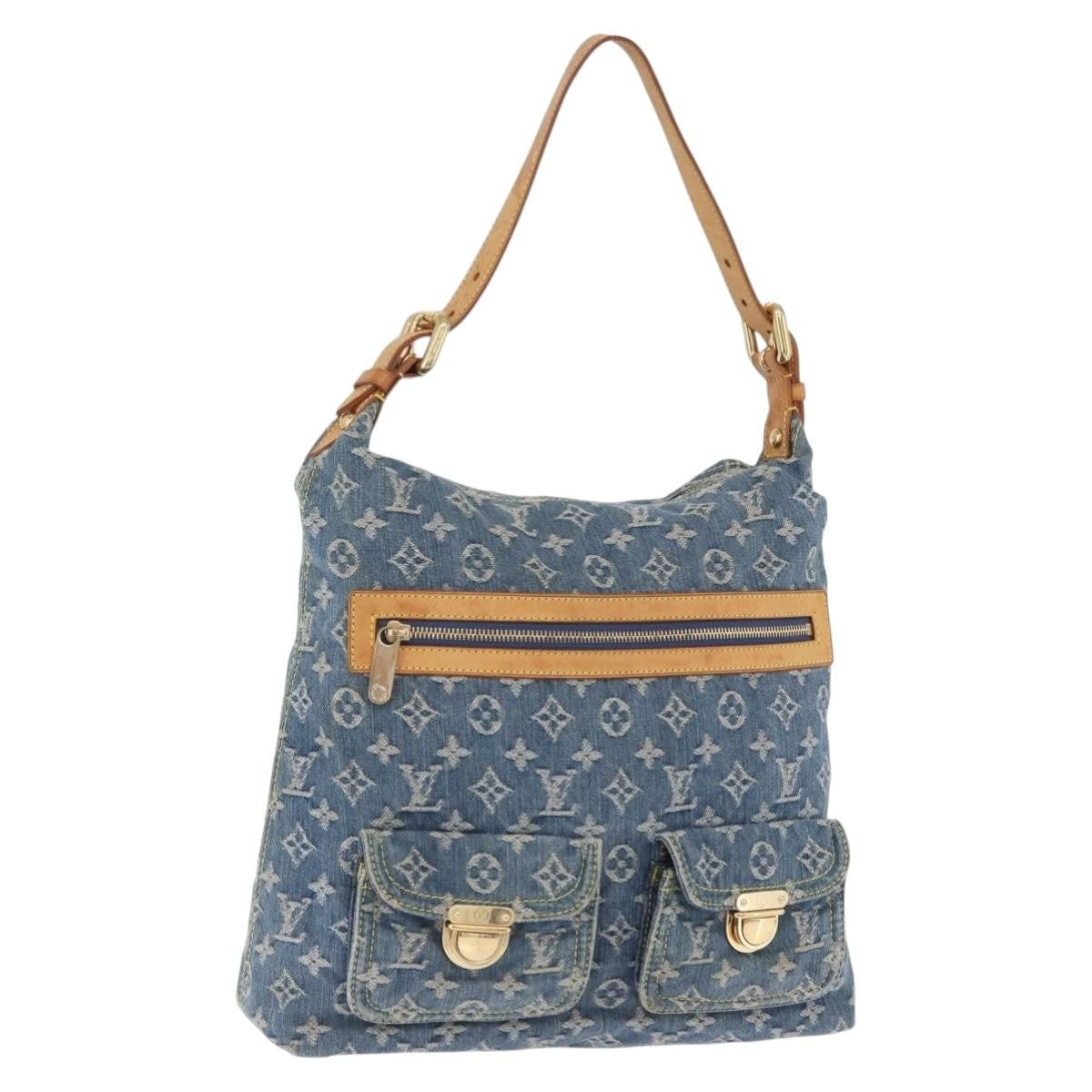 Louis Vuitton Baggy Grand Modèle Denim Blue Canvas Handbag (Pre-Owned)