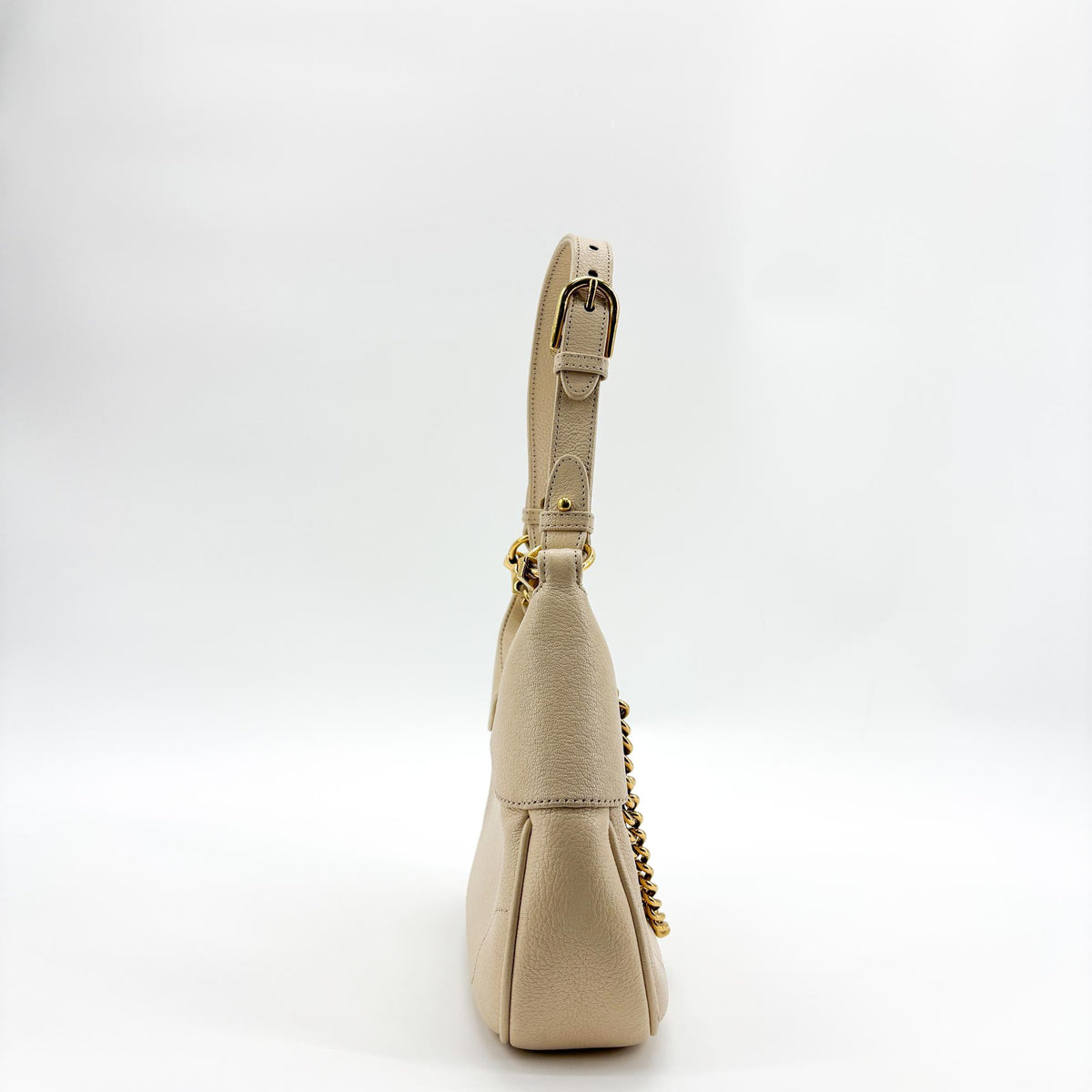 Gucci Aphrodite Leather Beige Leather Shoulder Bag Bag (Pre-Owned)
