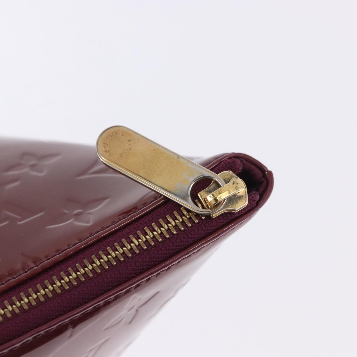 Louis Vuitton Bellevue Monogram Vernis Burgundy Patent_Leather Handbag (Pre-Owned)