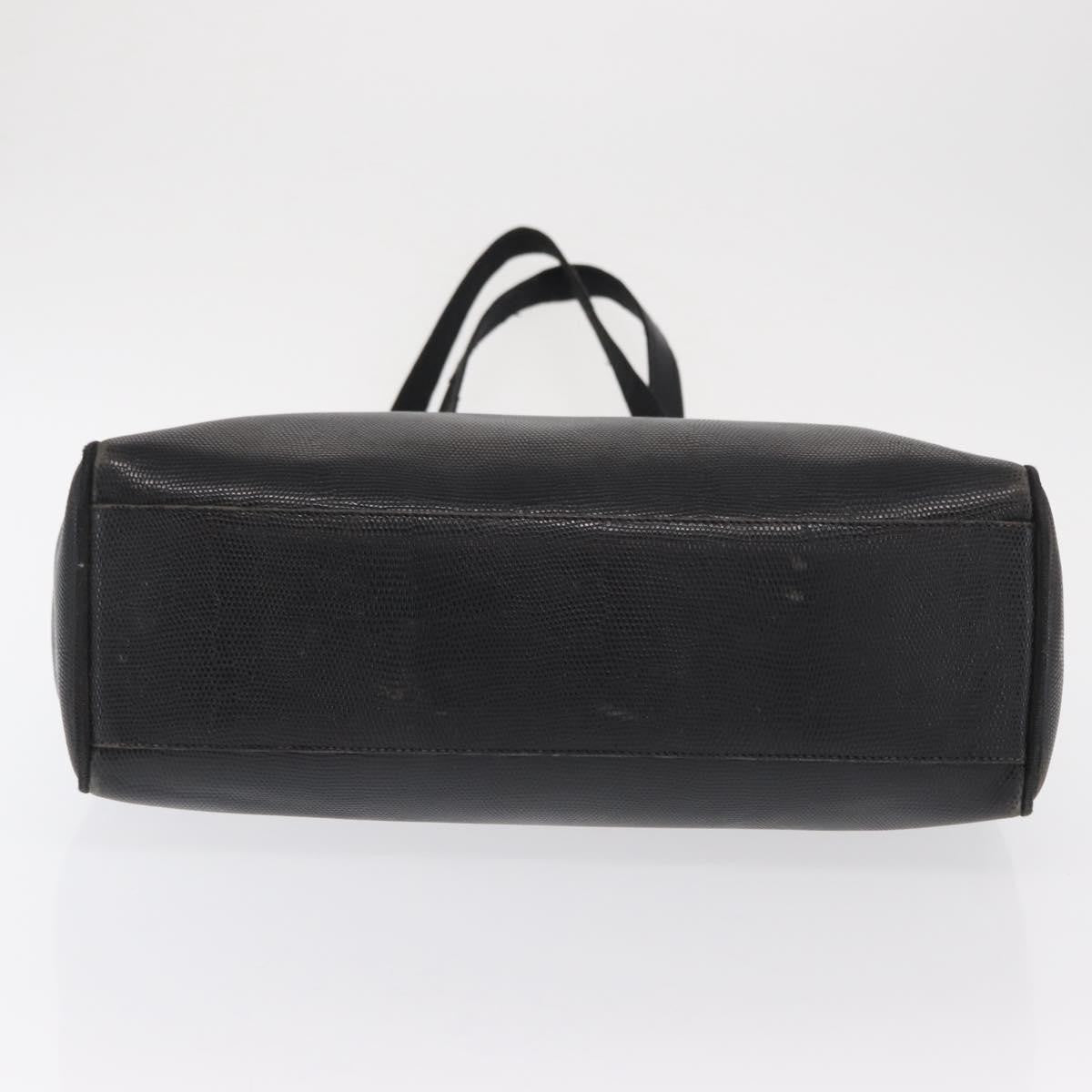 Salvatore Ferragamo Vara Tote Leather Black Leather Tote Bag Bag (Pre-Owned)