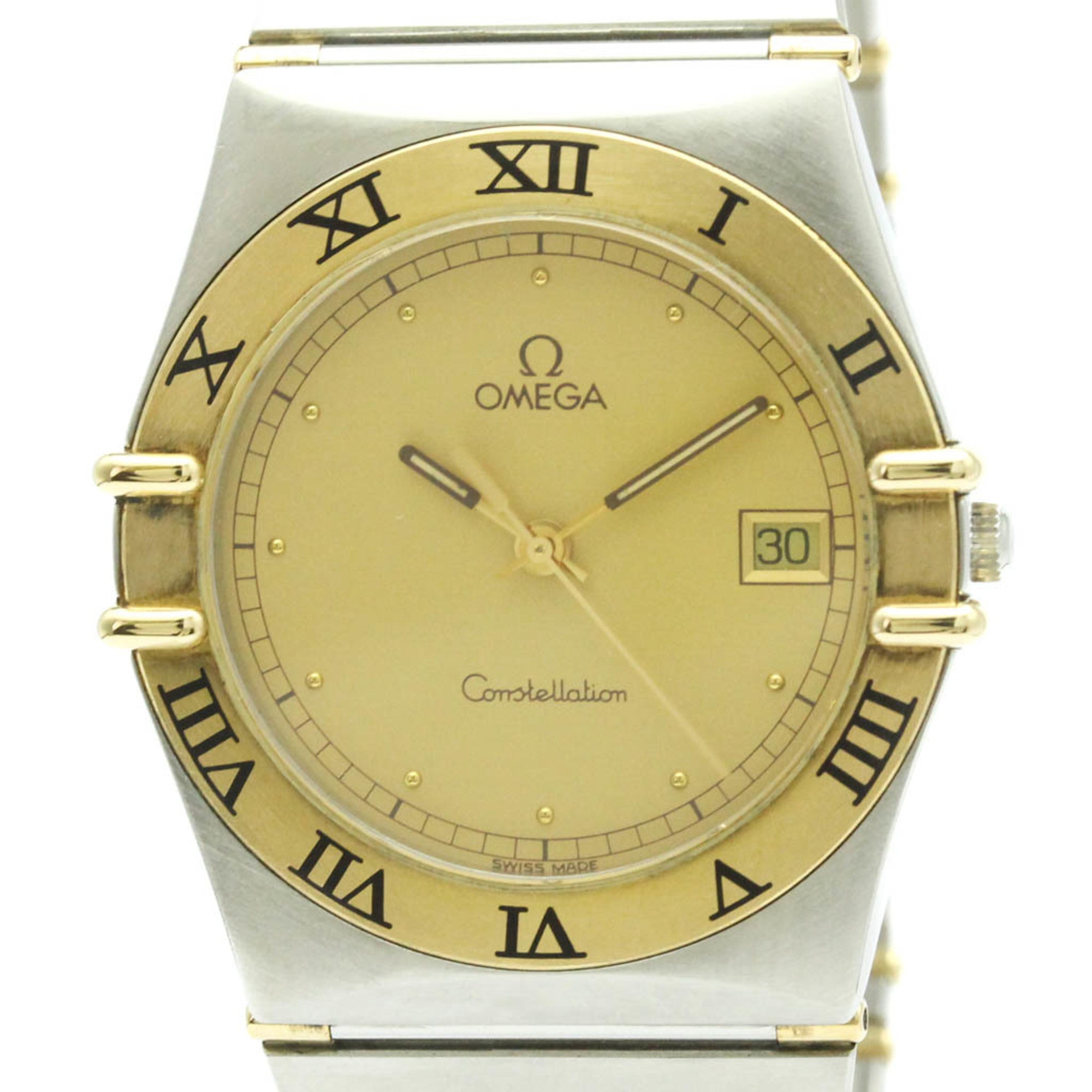 Omega Constellation Quartz Stainless Steel And Yellow Gold Watch (Pre-Owned)