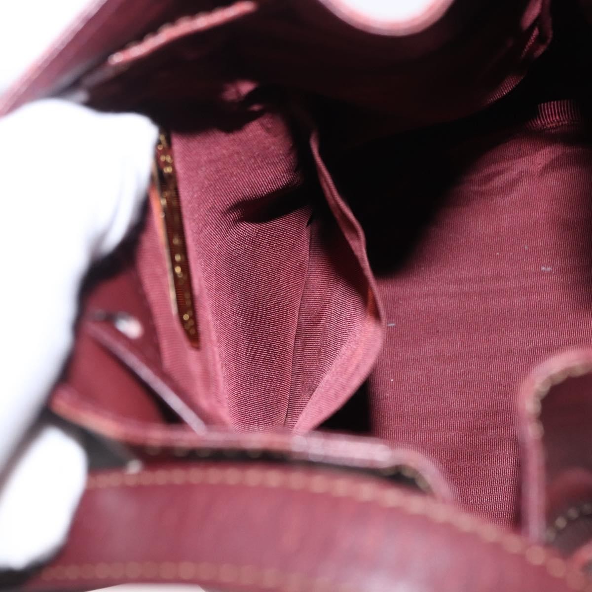 Cartier Must De Cartier Leather Burgundy Leather Shoulder Bag Bag (Pre-Owned)