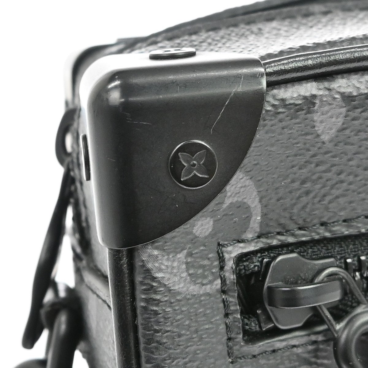 Louis Vuitton Soft Trunk Monogram Eclipse Canvas Black Canvas Shoulder Bag Bag (Pre-Owned)