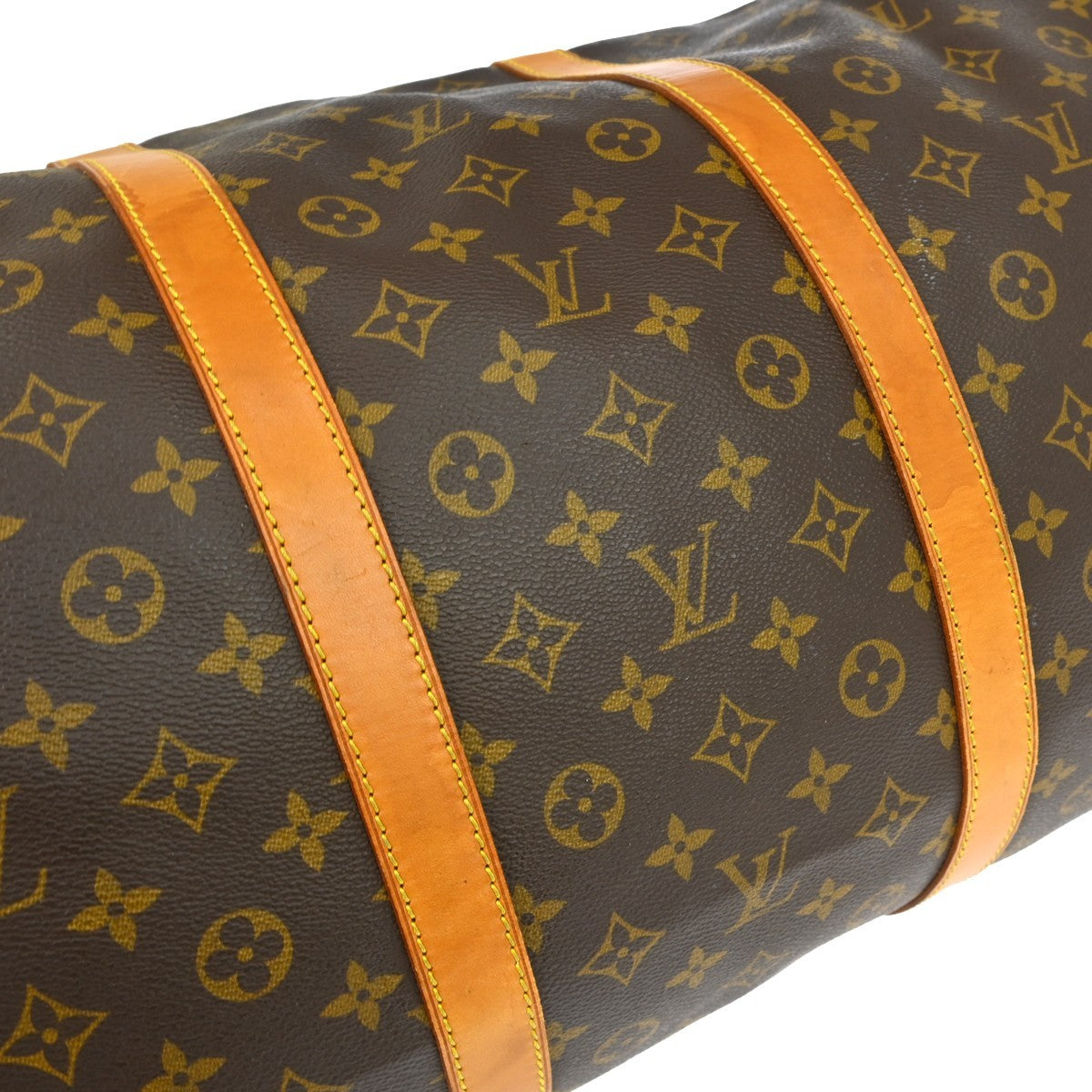 Louis Vuitton Keepall Monogram Brown Canvas Travel Bag Bag (Pre-Owned)