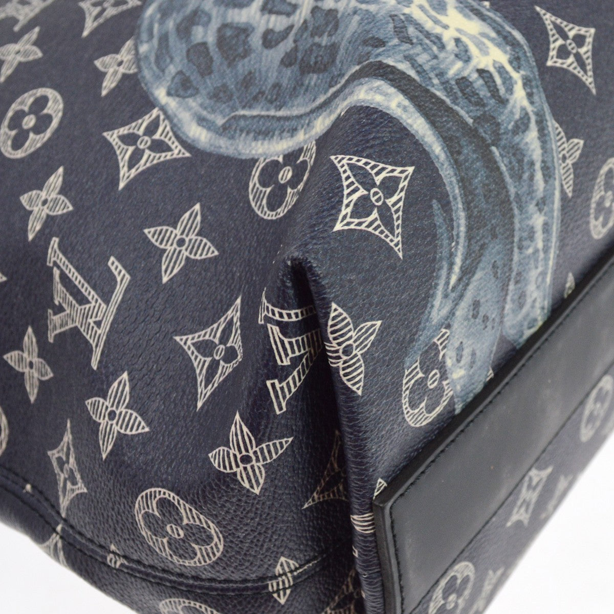 Louis Vuitton Tote Limited Edition Chapman Savane Monogram Canvas Navy Canvas Tote Bag Bag (Pre-Owned)