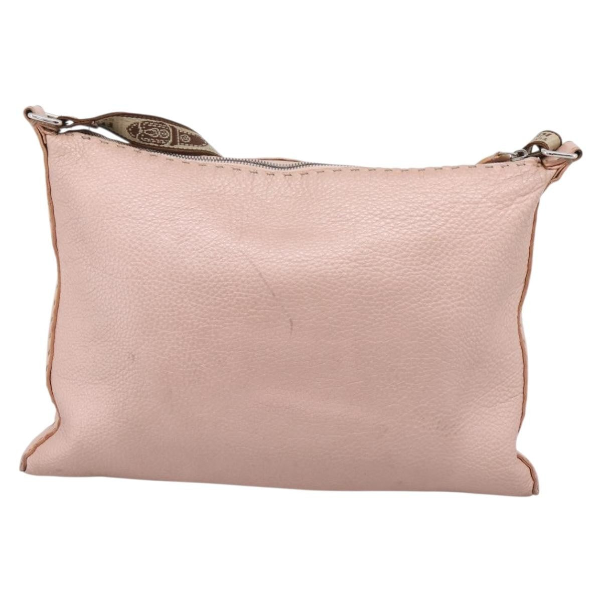 Fendi Selleria Leather Pink Leather Crossbody Bag Bag (Pre-Owned)