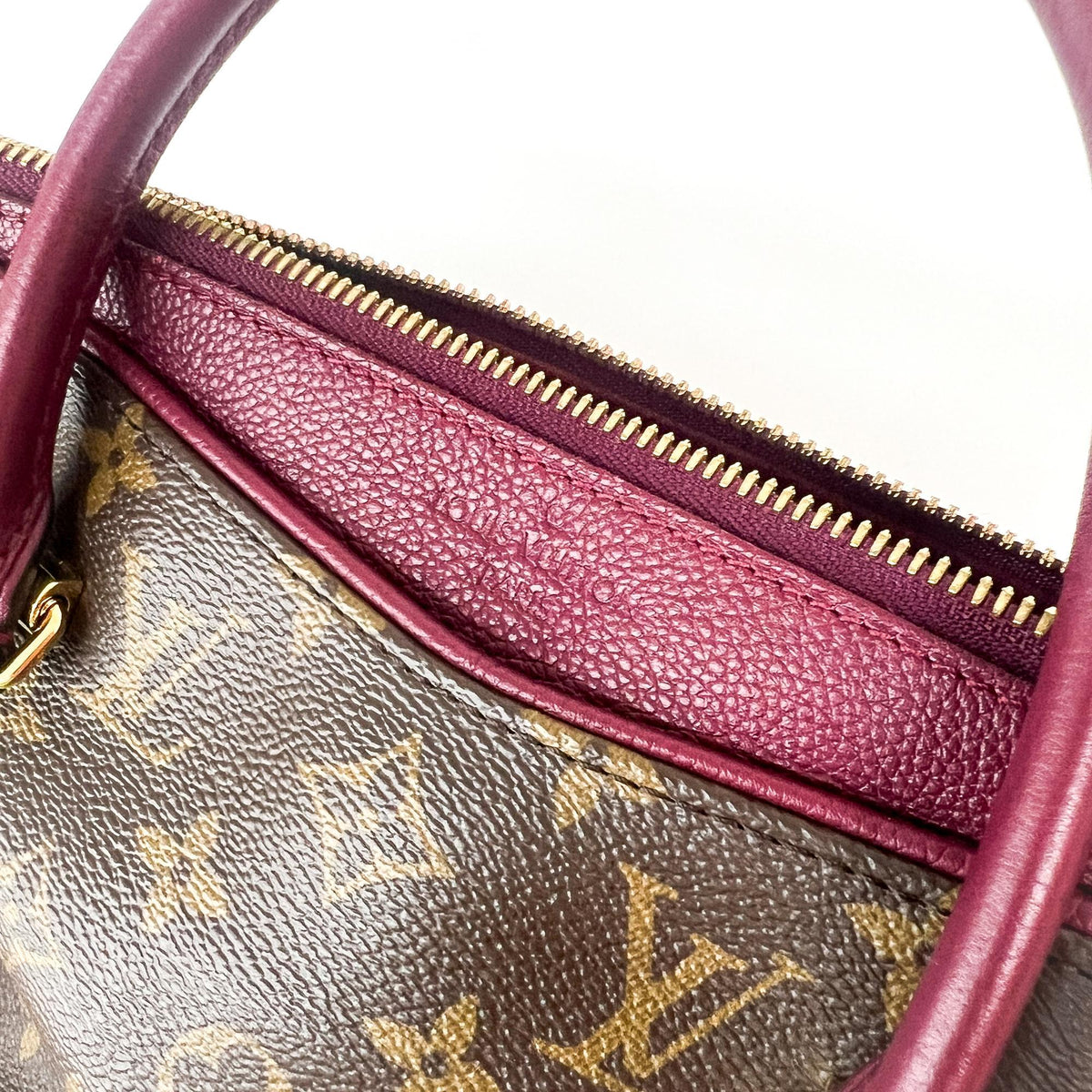 Louis Vuitton Pallas Monogram Canvas With Leather Brown Canvas Tote Bag Bag (Pre-Owned)