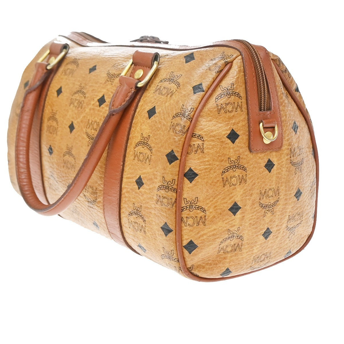 MCM Visetos Leather Brown Leather Handbag (Pre-Owned)