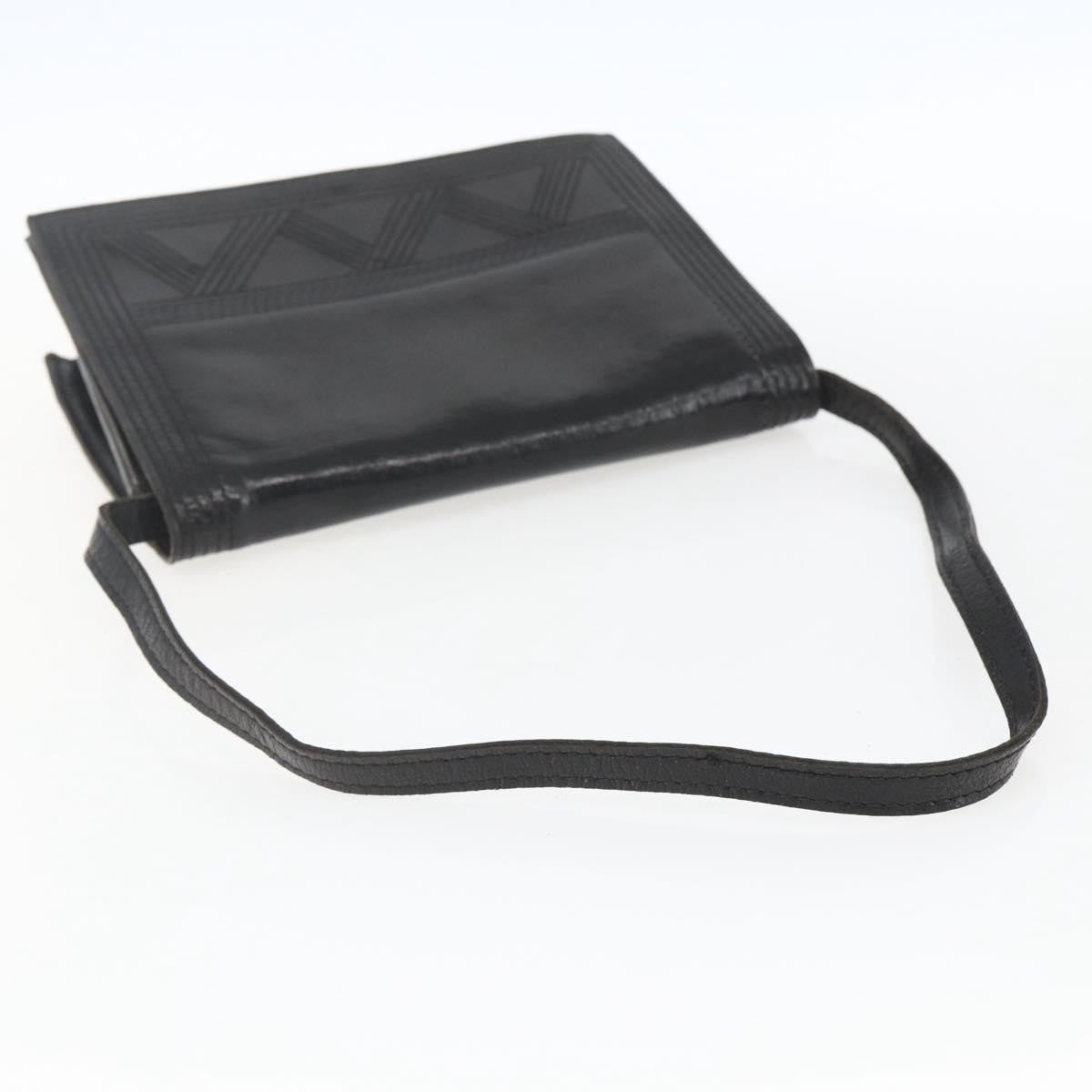 Saint Laurent Vintage Leather Black Leather Shoulder Bag Bag (Pre-Owned)