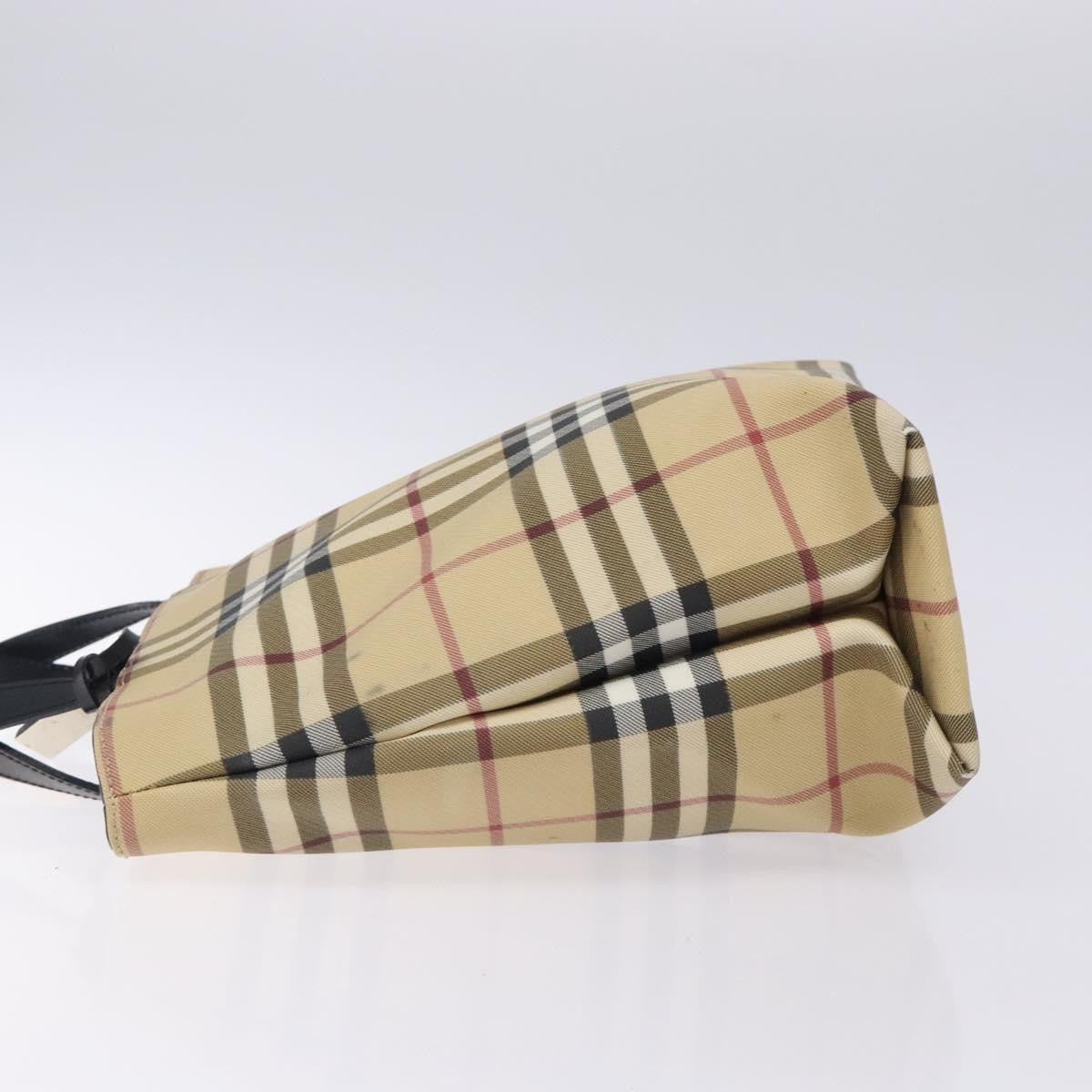 Burberry Nova Check Tote Canvas Check Pattern Beige Canvas Tote Bag Bag (Pre-Owned)