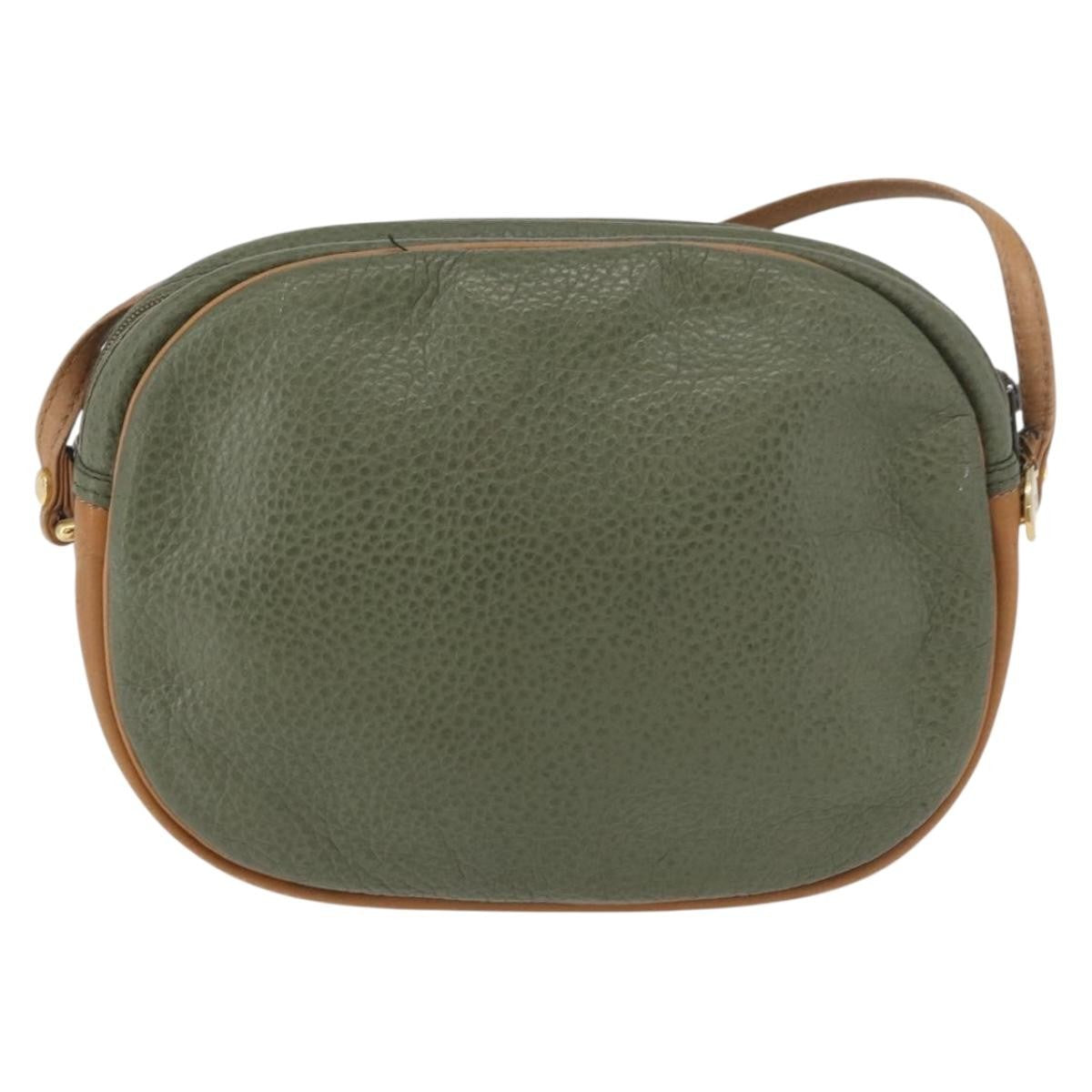 Christian Dior Cd Shoulder Bag Leather Green Leather Shoulder Bag Bag (Pre-Owned)