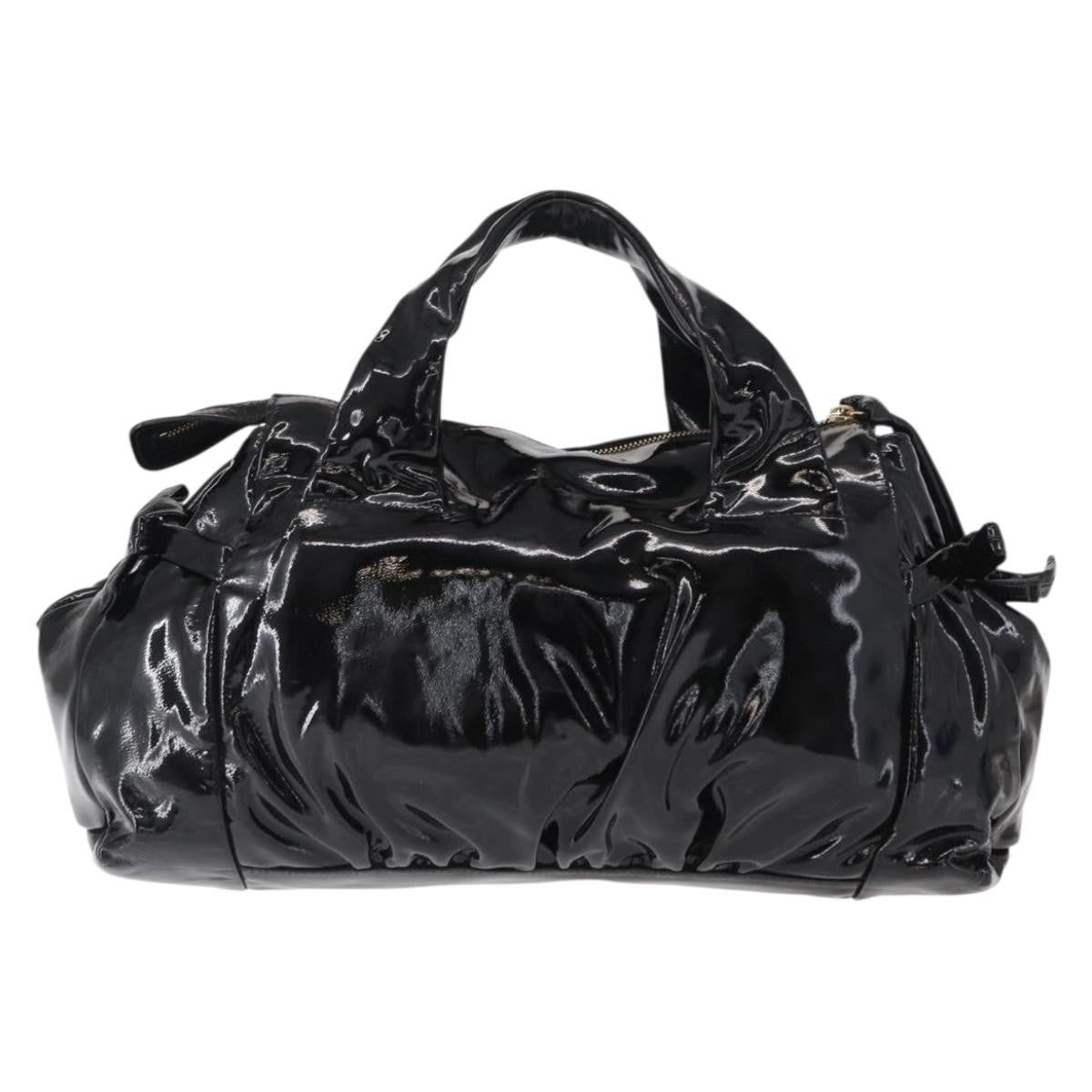 Gucci Hysteria Convertible Top Handle Patent Black Patent_Leather Handbag (Pre-Owned)