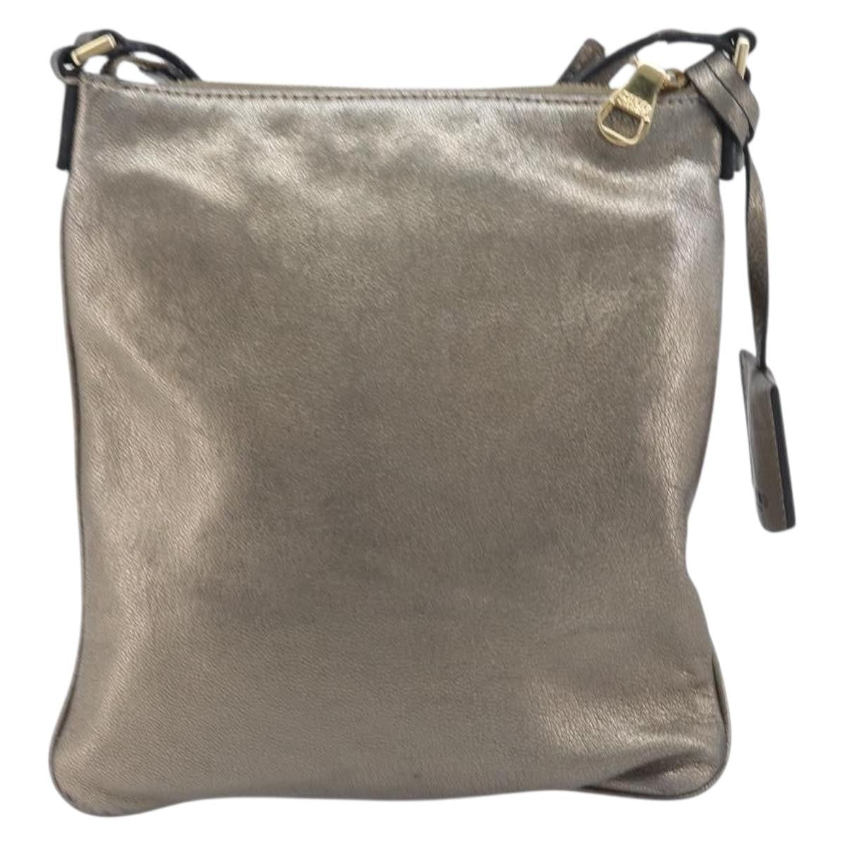 Loewe Front Pocket Leather Gold Leather Crossbody Bag Bag (Pre-Owned)