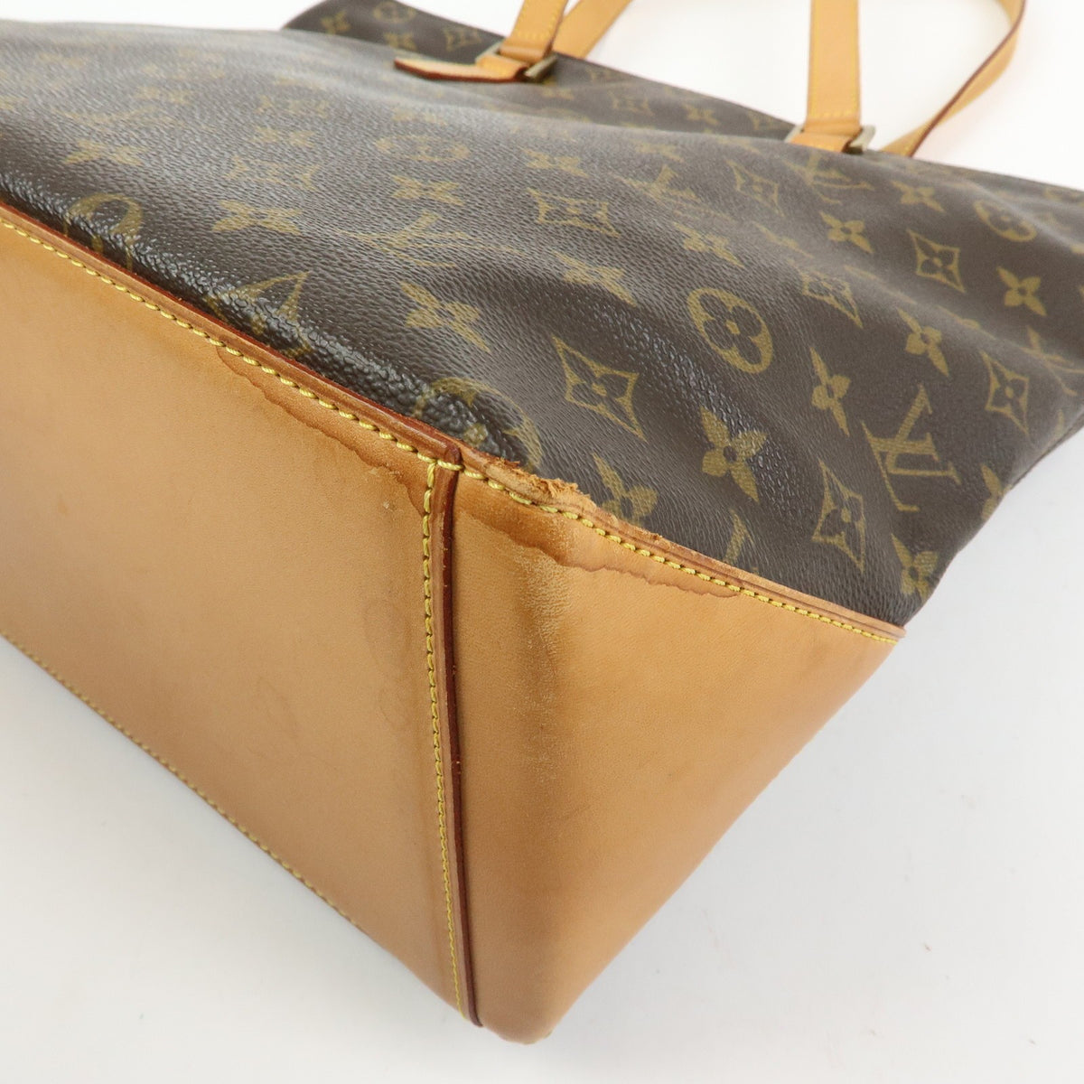 Louis Vuitton Cabas Mezzo Monogram Canvas Brown Canvas Tote Bag Bag (Pre-Owned)