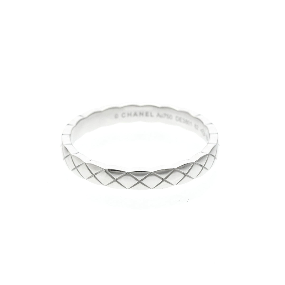 Chanel Coco Crush 18K White Gold Silver White_Gold Ring Jewelry (Pre-Owned)