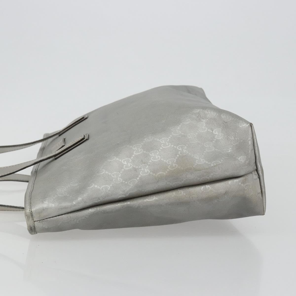 Gucci Plus Tote Gg Imprime Silver Canvas Tote Bag Bag (Pre-Owned)