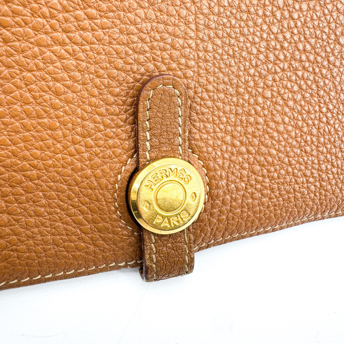 Hermes Dogon Compact Leather Brown Leather Wallets Accessory (Pre-Owned)