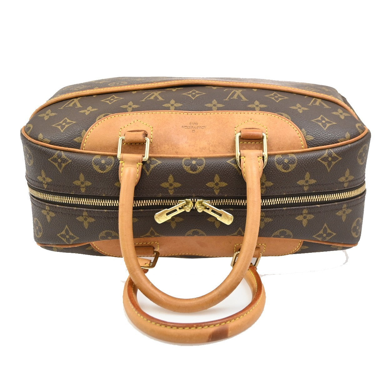 Louis Vuitton Deauville Monogram Brown Canvas Handbag (Pre-Owned)