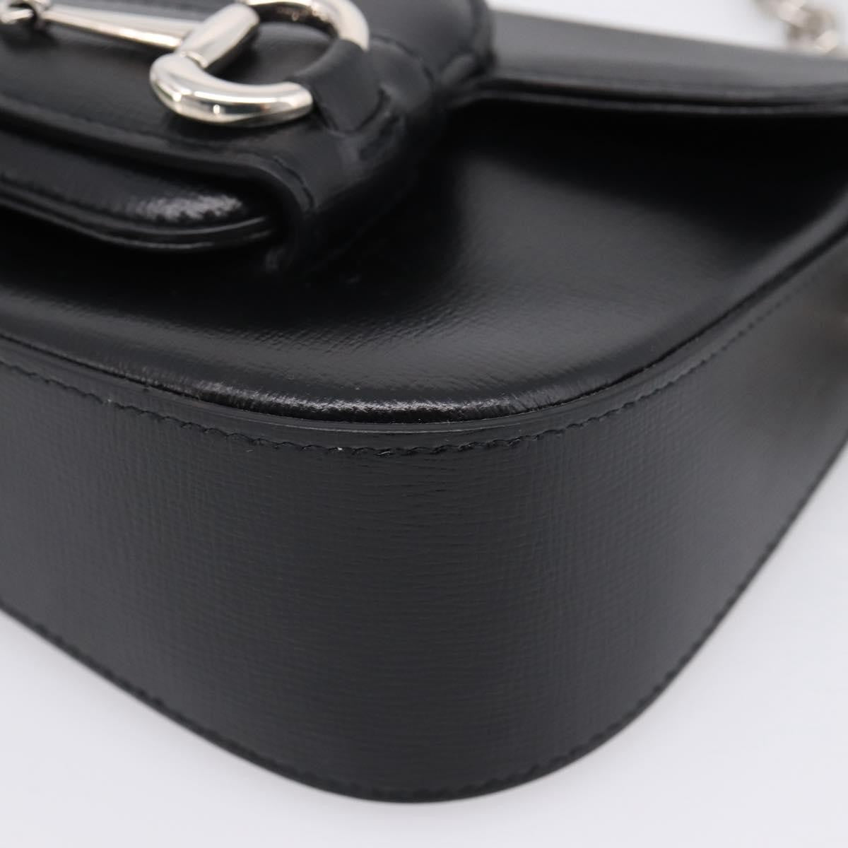 Gucci Horsebit 1955 Asymmetric Leather Black Leather Shoulder Bag Bag (Pre-Owned)