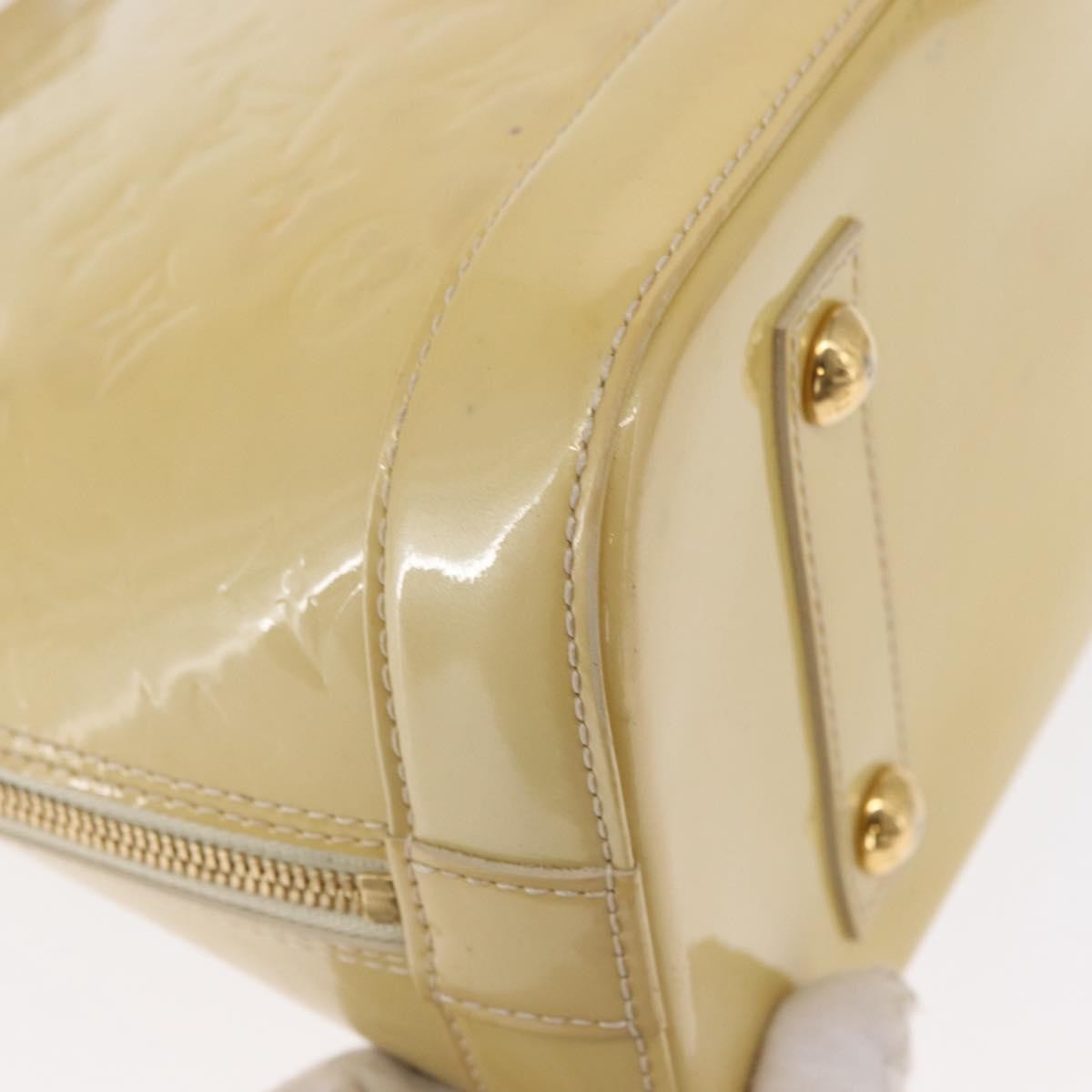 Louis Vuitton Alma Patent Leather Beige Patent_Leather Handbag (Pre-Owned)