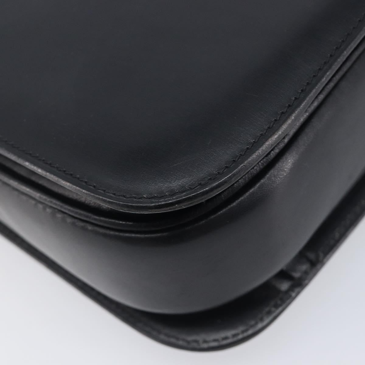Celine Horse Carriage Leather Black Leather Shoulder Bag Bag (Pre-Owned)
