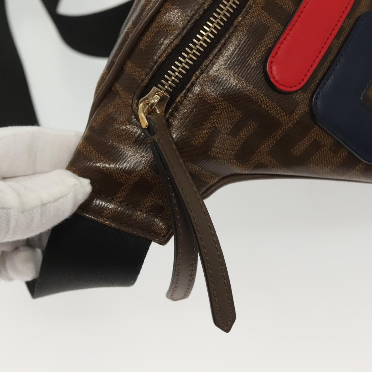 Fendi Mania Logo Waist Zucca Coated Canvas Brown Canvas Clutche & Pouche Bag (Pre-Owned)