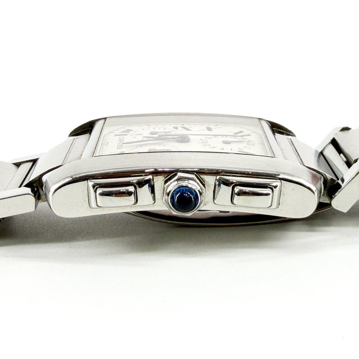 Cartier Tank Francaise Chronoflex Chronograph Quartz Stainless Steel Watch (Pre-Owned)