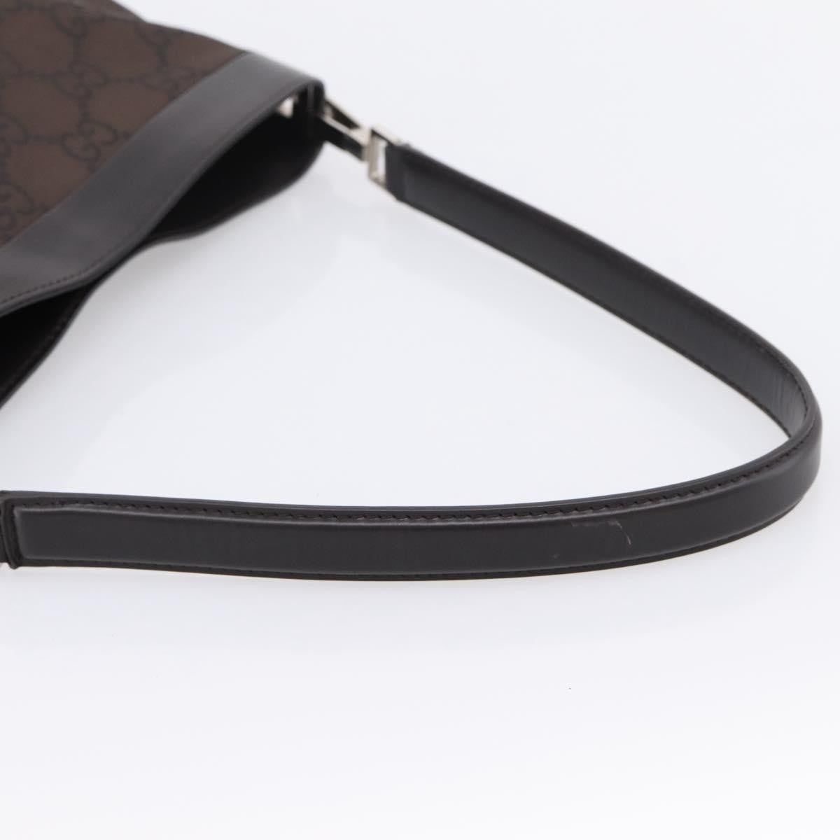 Gucci Vintage Clasp Handle Hobo (Outlet) Gg Canvas Brown Canvas Shoulder Bag Bag (Pre-Owned)