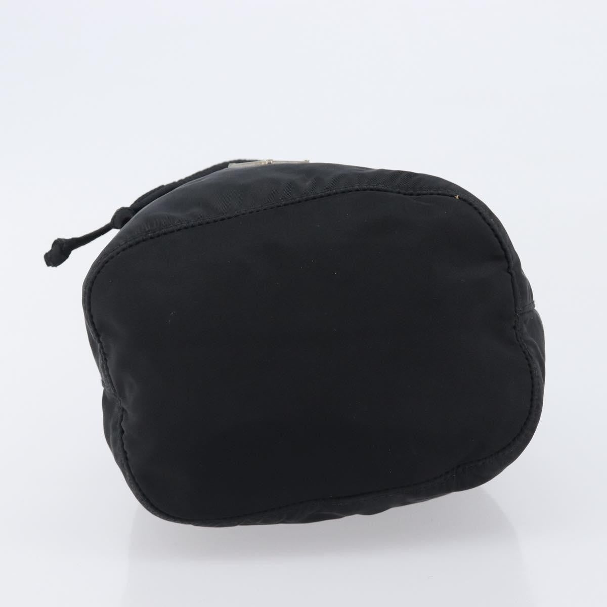 Prada Vela Drawstring Bucket Wristlet Tessuto Black Nylon Clutche & Pouche Bag (Pre-Owned)