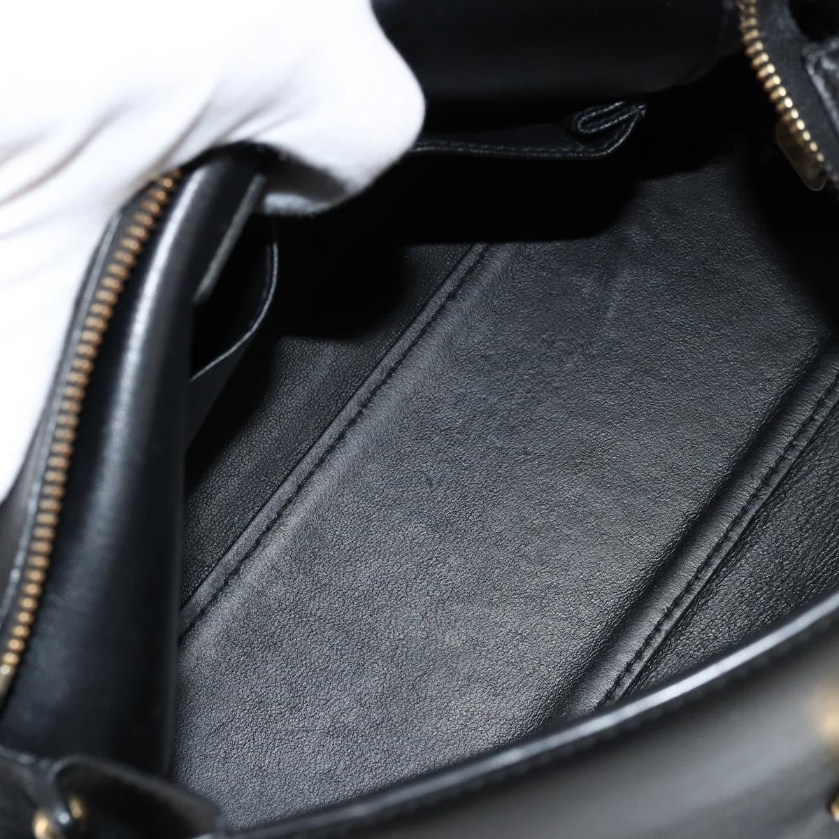 Salvatore Ferragamo Sofia Satchel Leather Black Leather Handbag (Pre-Owned)
