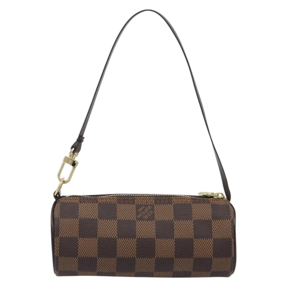 Louis Vuitton Papillon Pochette Damier Brown Canvas Clutche & Pouche Bag (Pre-Owned)