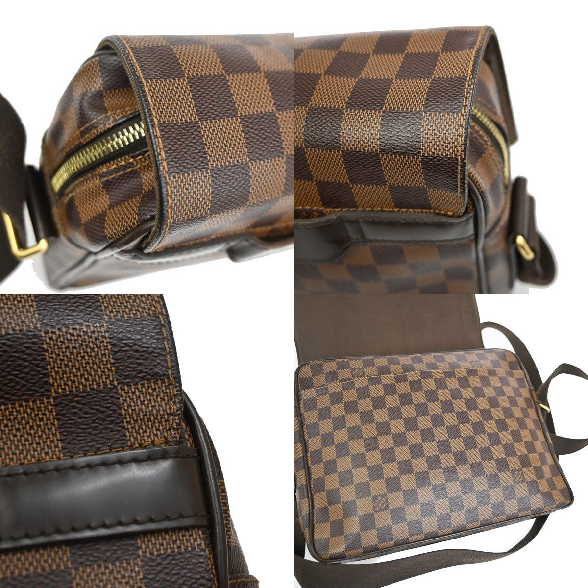 Louis Vuitton Shelton Messenger Damier Ebene Brown Canvas Shoulder Bag Bag (Pre-Owned)