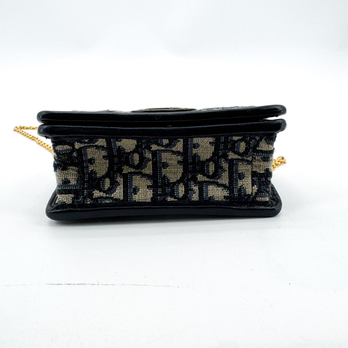Christian Dior 30 Montaigne Nano Convertible Belt Oblique Canvas Navy Canvas Clutche & Pouche Bag (Pre-Owned)