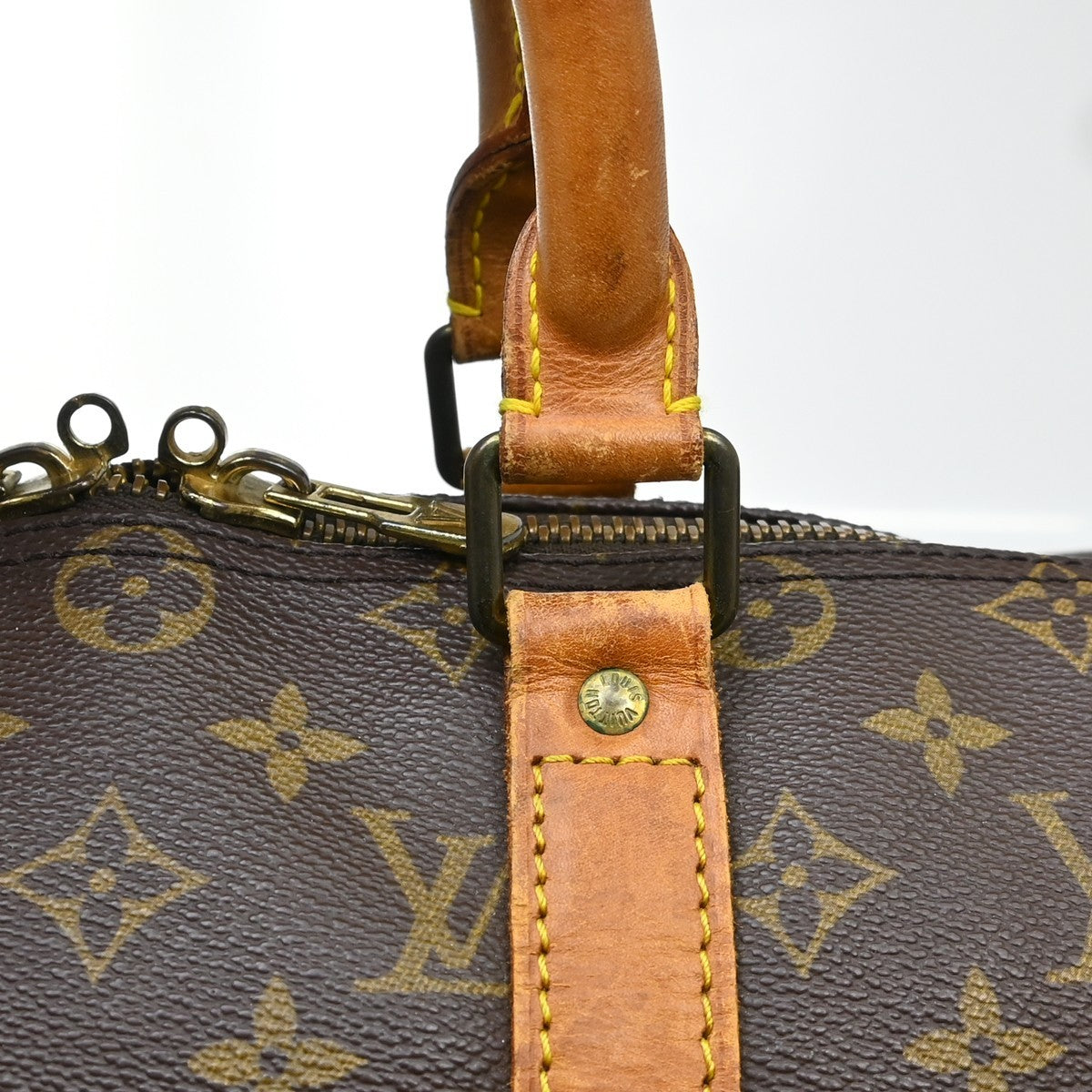 Louis Vuitton Keepall Bandouliere Monogram Canvas Brown Canvas Travel Bag Bag (Pre-Owned)