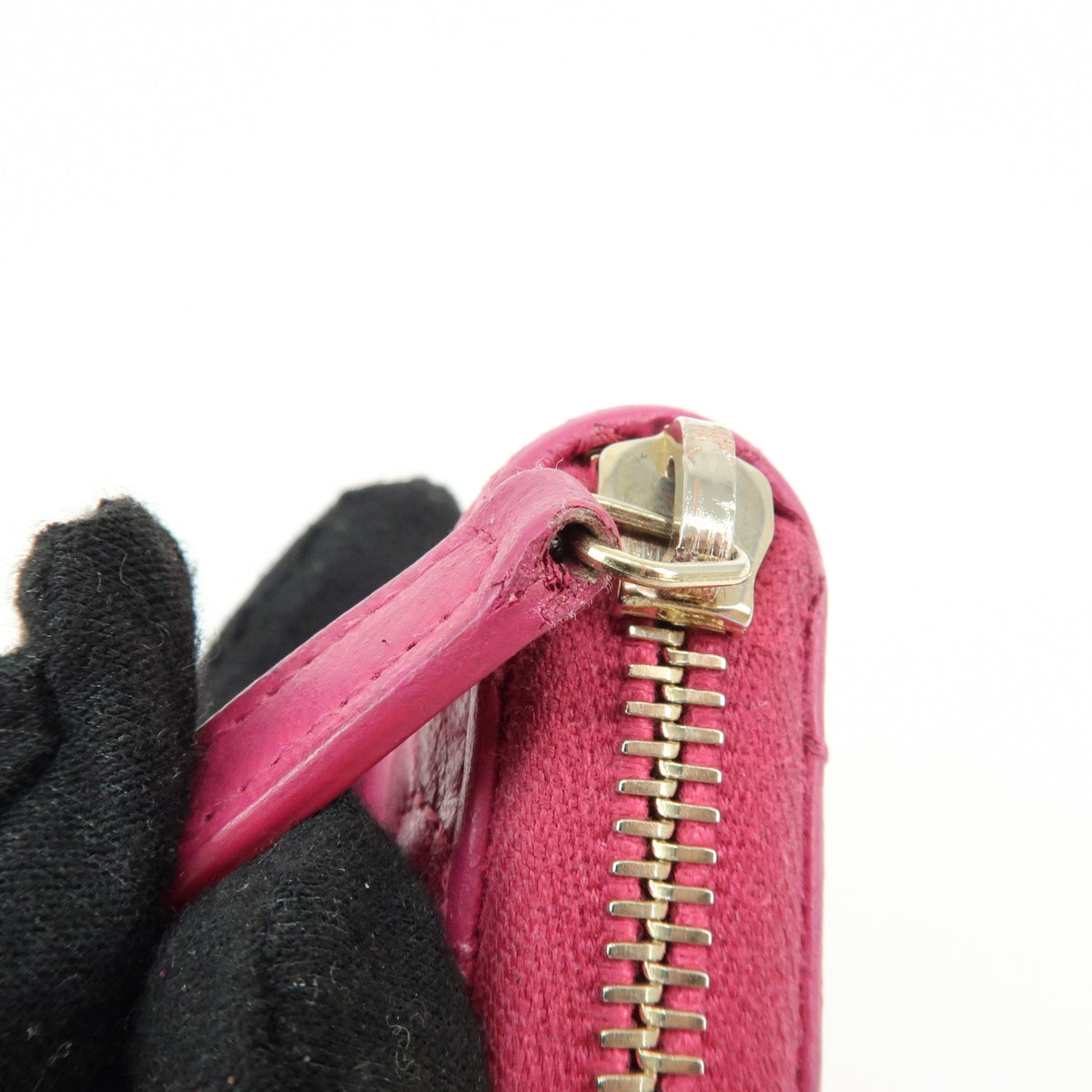 Chanel Zip Around Camellia Patent Pink Calfskin Wallets Accessory (Pre-Owned)