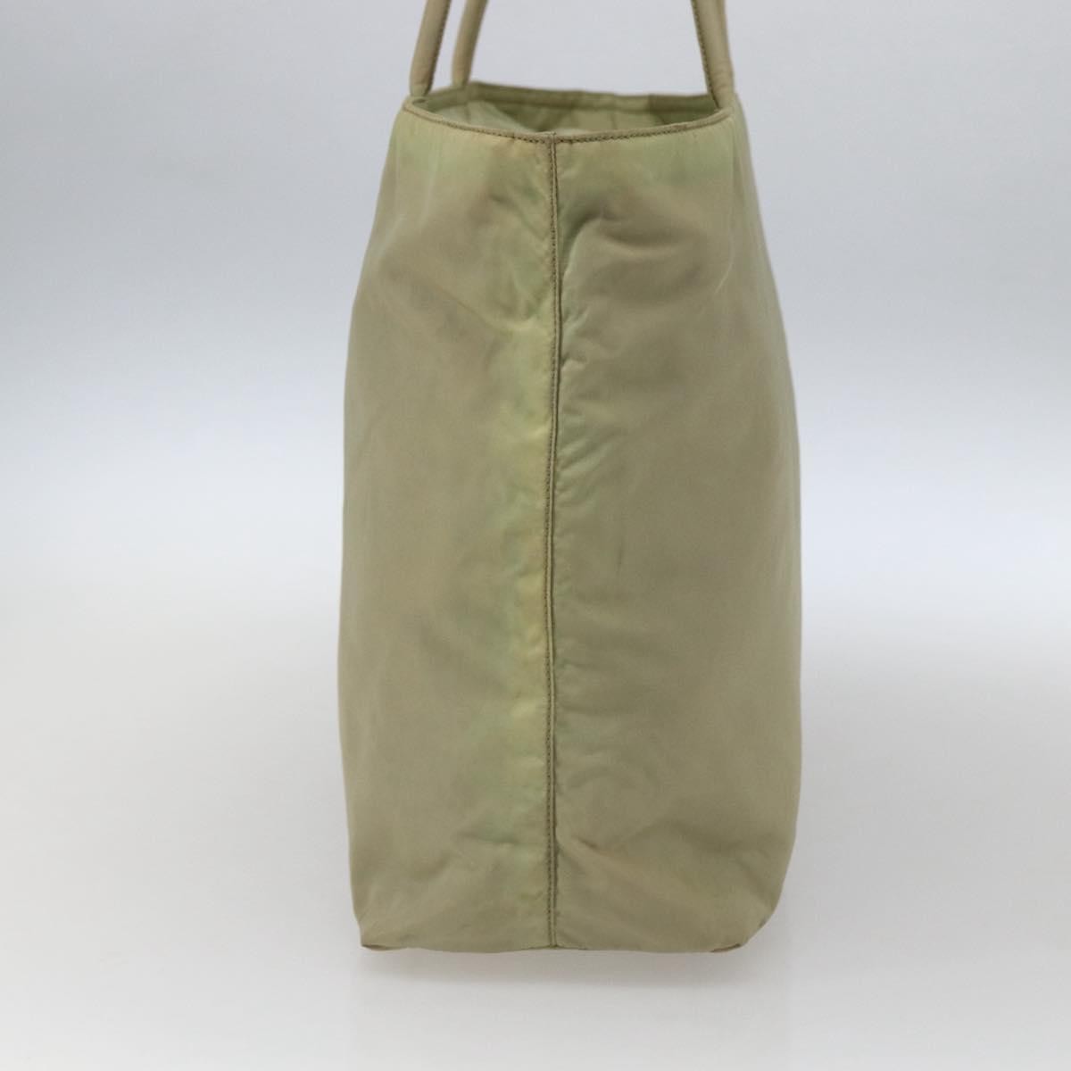 Prada Vintage Zip Tote Tessuto Ecru Nylon Tote Bag Bag (Pre-Owned)