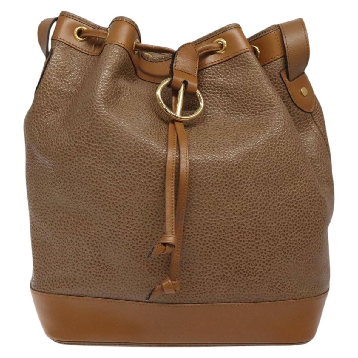 Christian Dior Vintage Leather Brown Leather Shoulder Bag Bag (Pre-Owned)