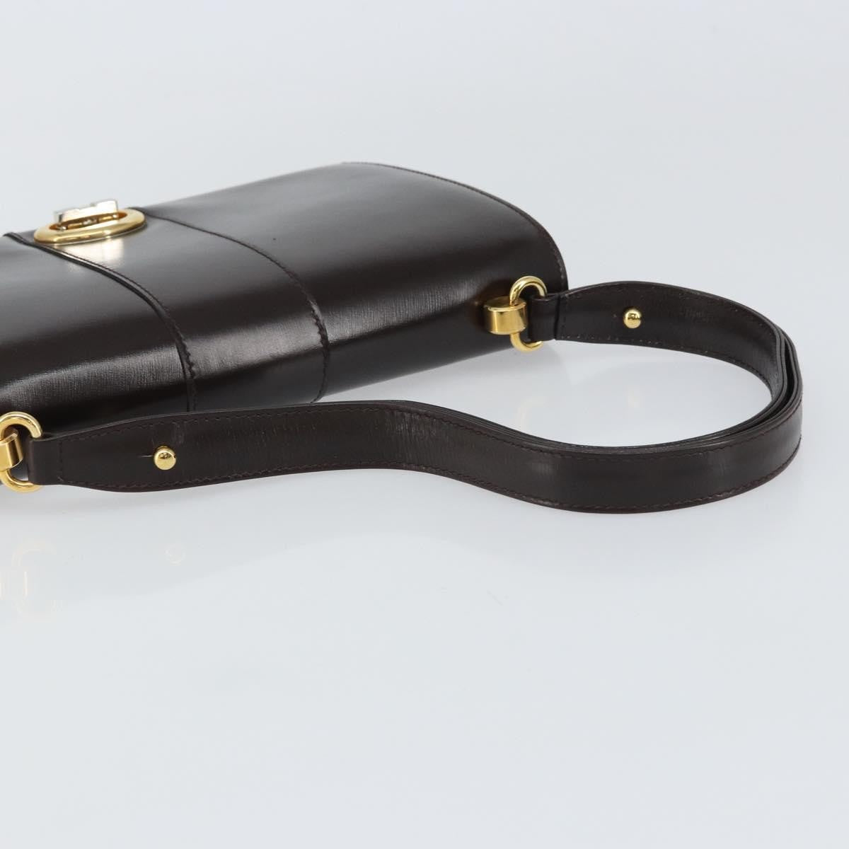 Gucci Vintage Leather Brown Leather Shoulder Bag Bag (Pre-Owned)