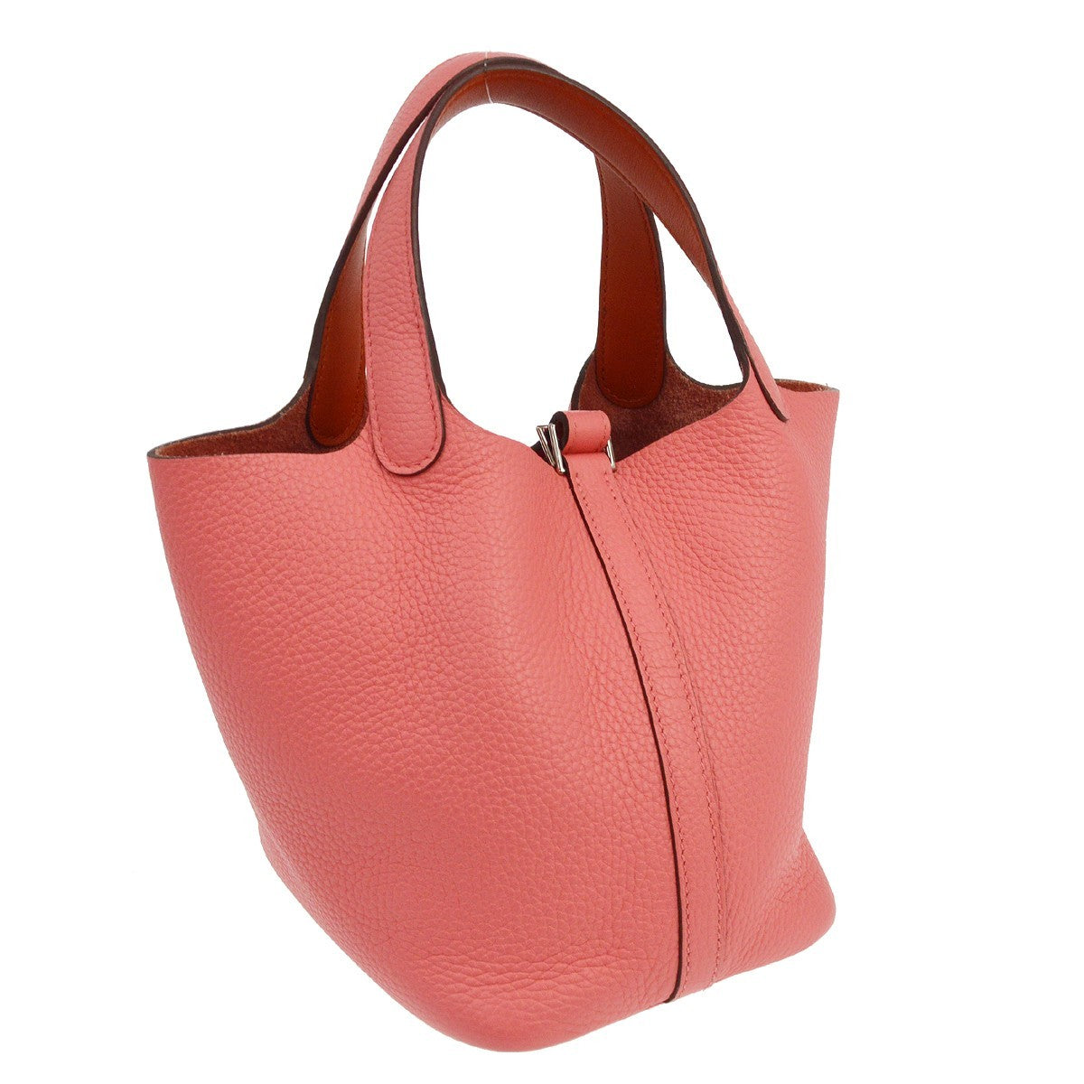 Hermes Picotin Lock Clemence Pink Leather Handbag (Pre-Owned)