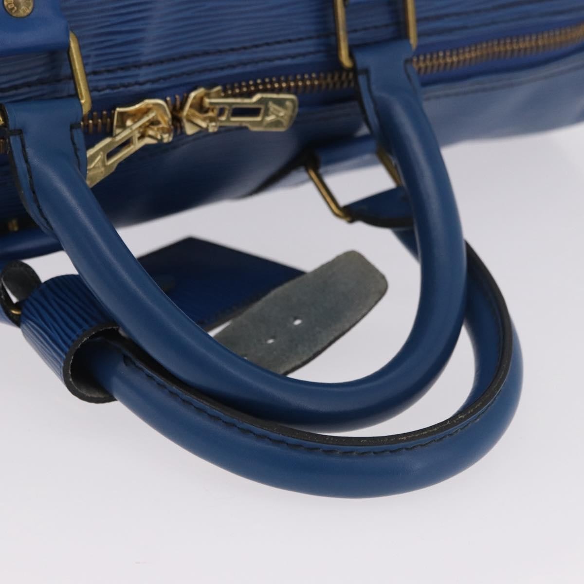 Louis Vuitton Keepall Epi Leather Blue Leather Travel Bag Bag (Pre-Owned)