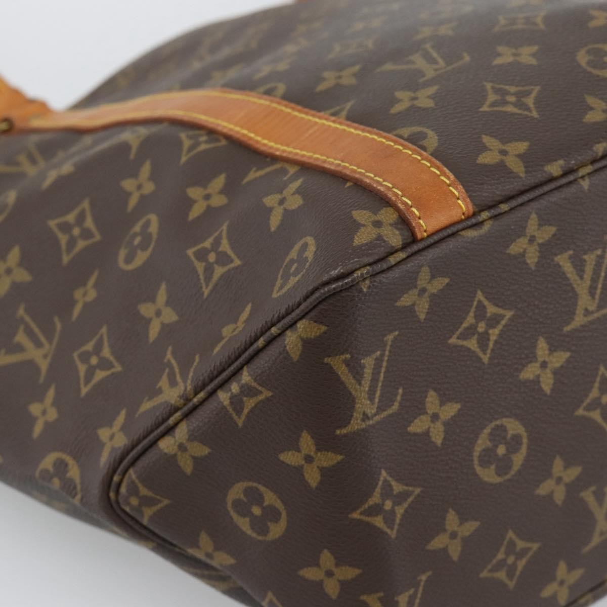 Louis Vuitton Shopping Sac Monogram Canvas Brown Canvas Handbag (Pre-Owned)