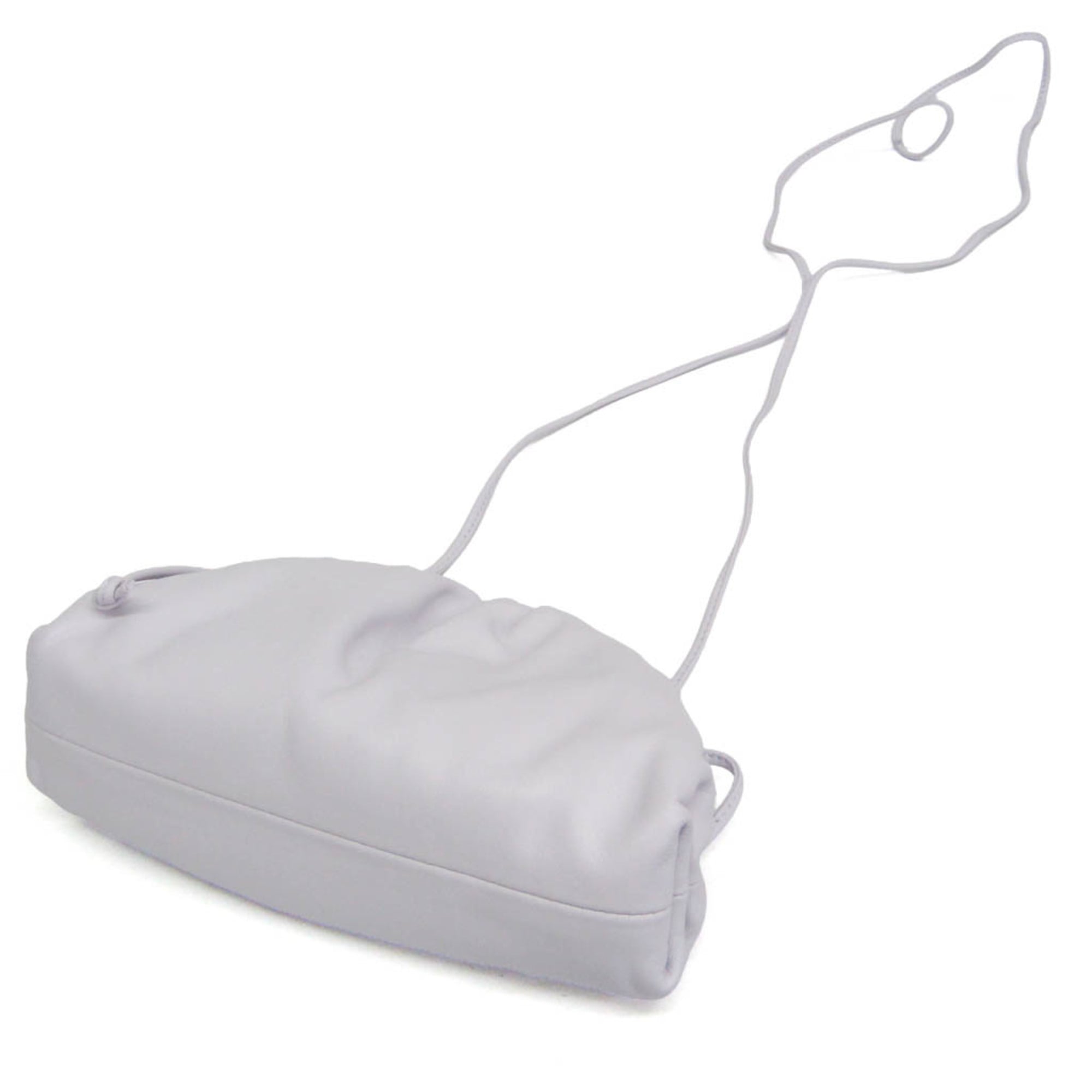 Bottega Veneta The Pouch Coin Purse Leather White Leather Clutche & Pouche Bag (Pre-Owned)