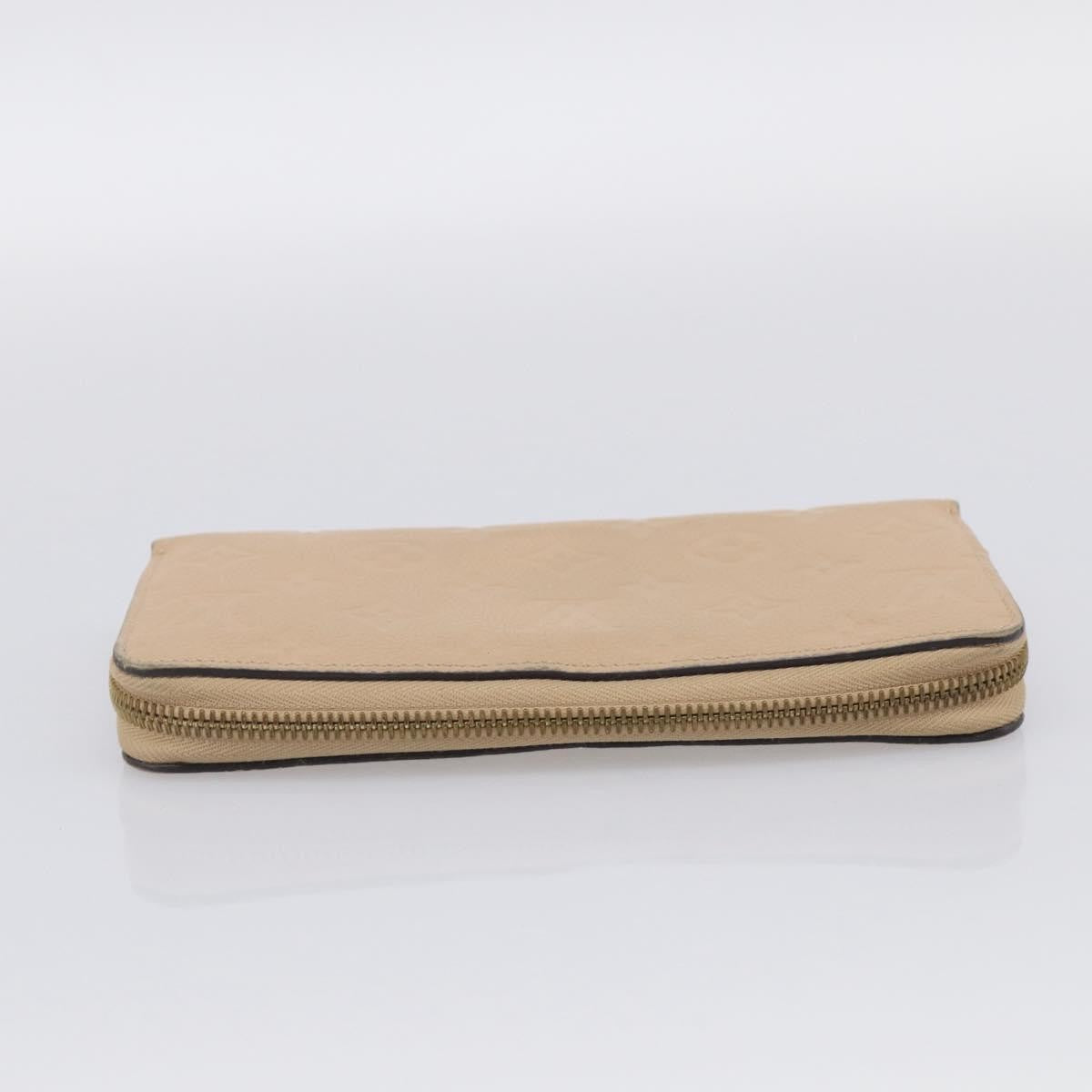 Louis Vuitton Zippy Monogram Empreinte Leather Beige Leather Wallets Accessory (Pre-Owned)