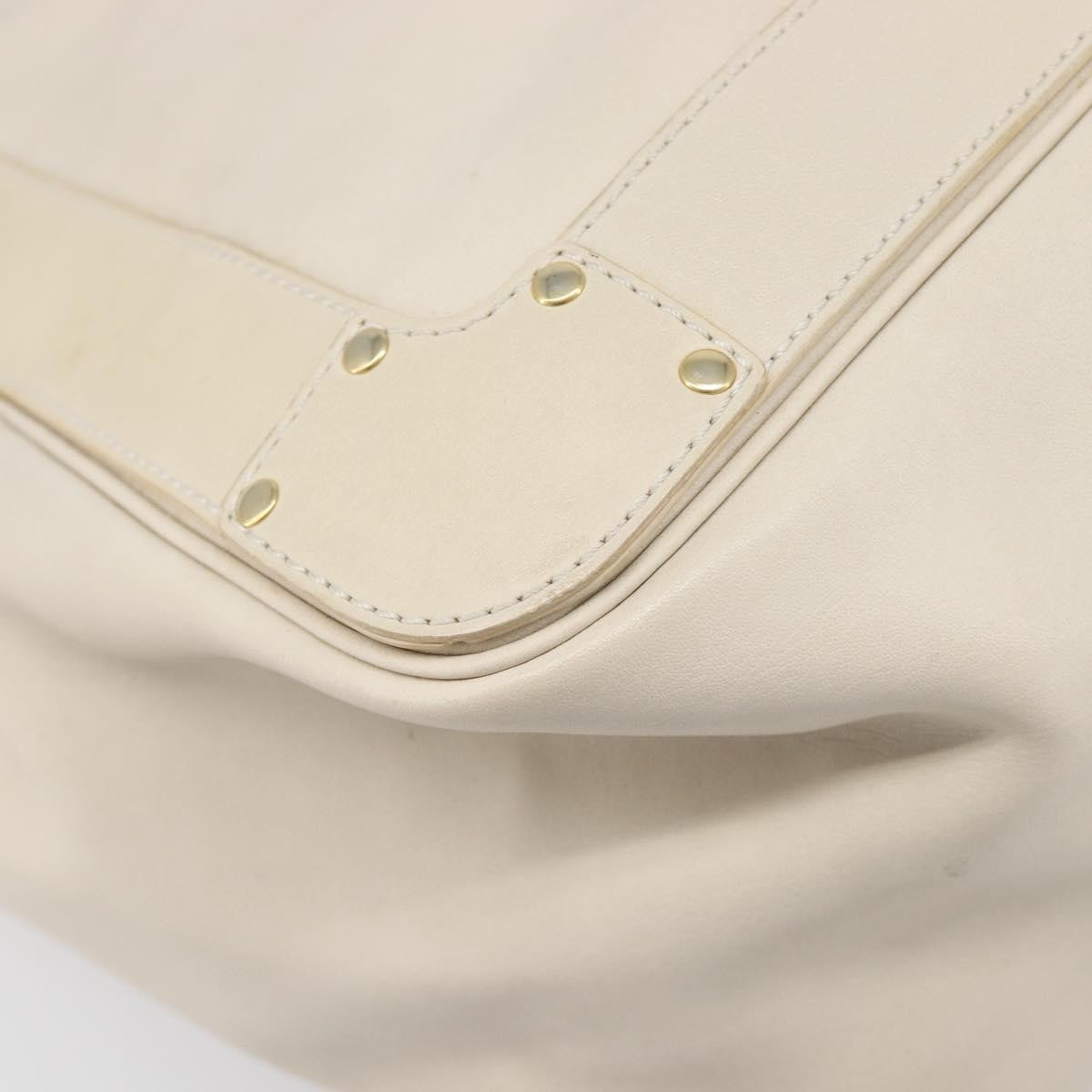 Chloe Eden Leather White Leather Tote Bag Bag (Pre-Owned)