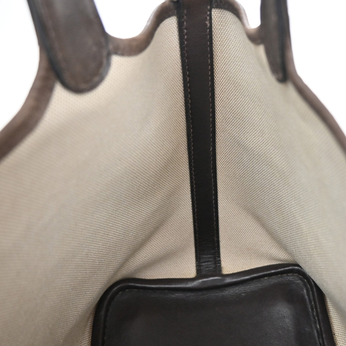 Hermes Picotin Toile And Leather Beige Canvas Bag (Pre-Owned)