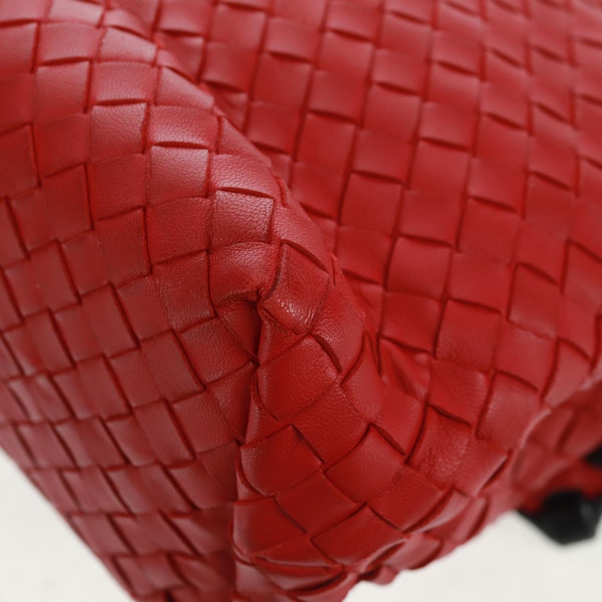 Bottega Veneta Glass Intrecciato Nappa With Snakeskin Red Leather Shoulder Bag Bag (Pre-Owned)